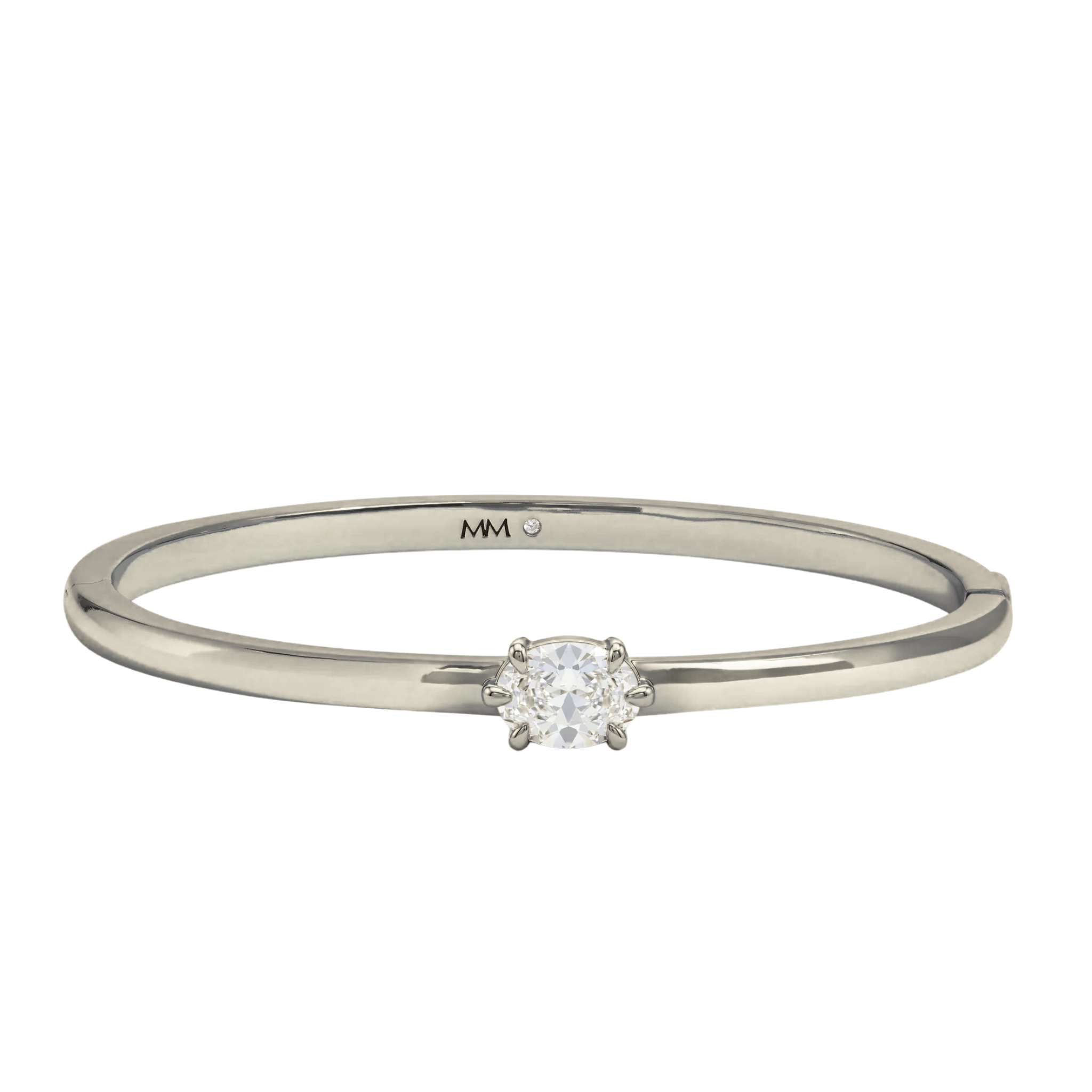 Melinda Maria She's on Point Cuff bangle bracelet featuring a sleek, minimalist gold design with a modern edge.