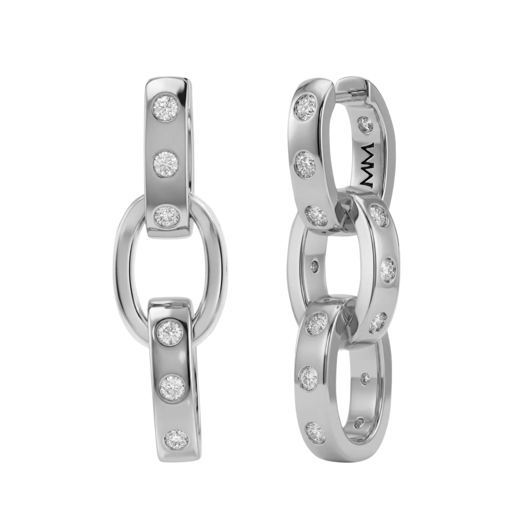 Melinda Maria Ashley Chain Convertible Earrings featuring gold-tone chain design and versatile style options.