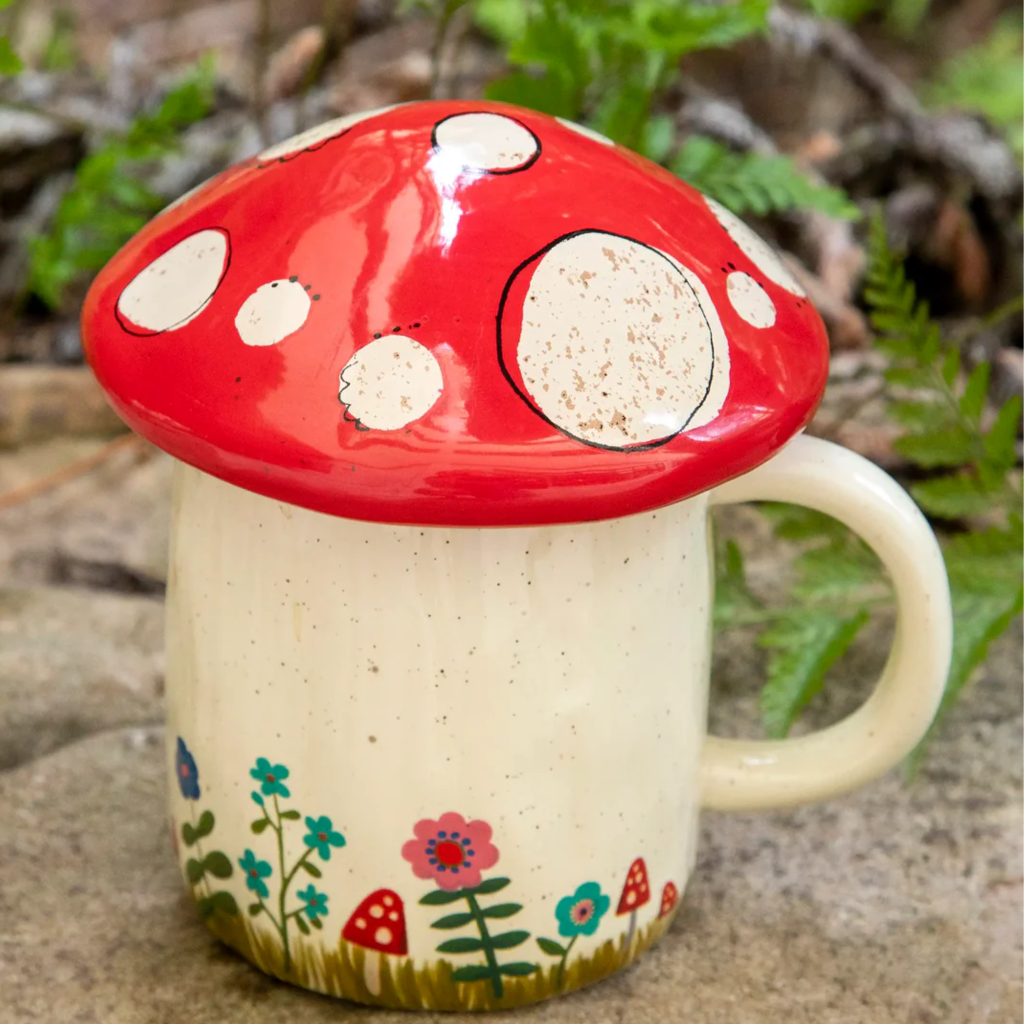 Mushroom Lidded Mug - Let's Bag It