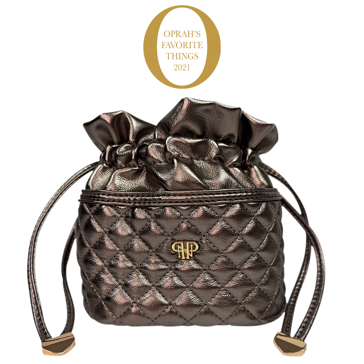 PurseN Oprah's Favorite Things 2021 Ultra Jewelry Case in bronze, with multiple compartments for organizing jewelry.