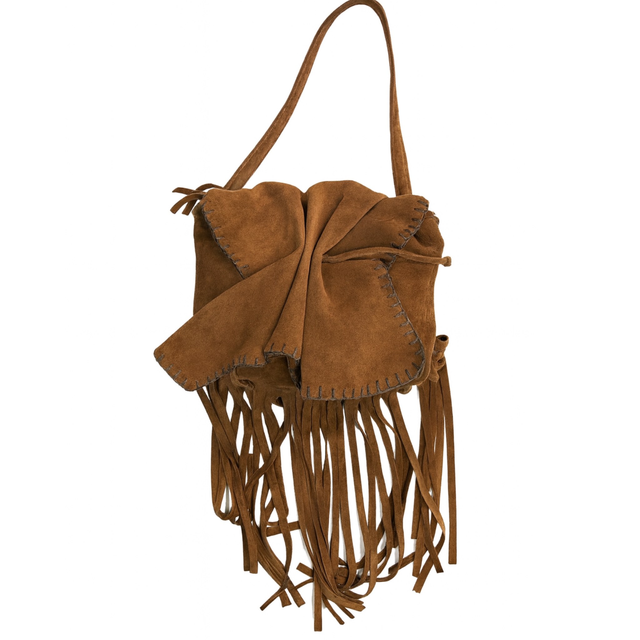 Medium Suede Fringe Butterfly Bag