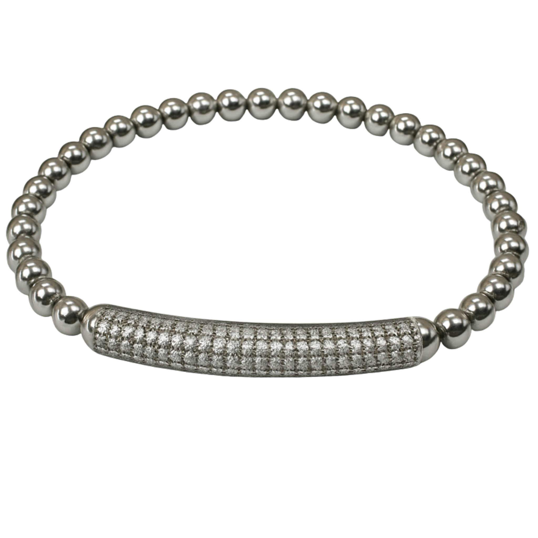 Pave bar single bracelet