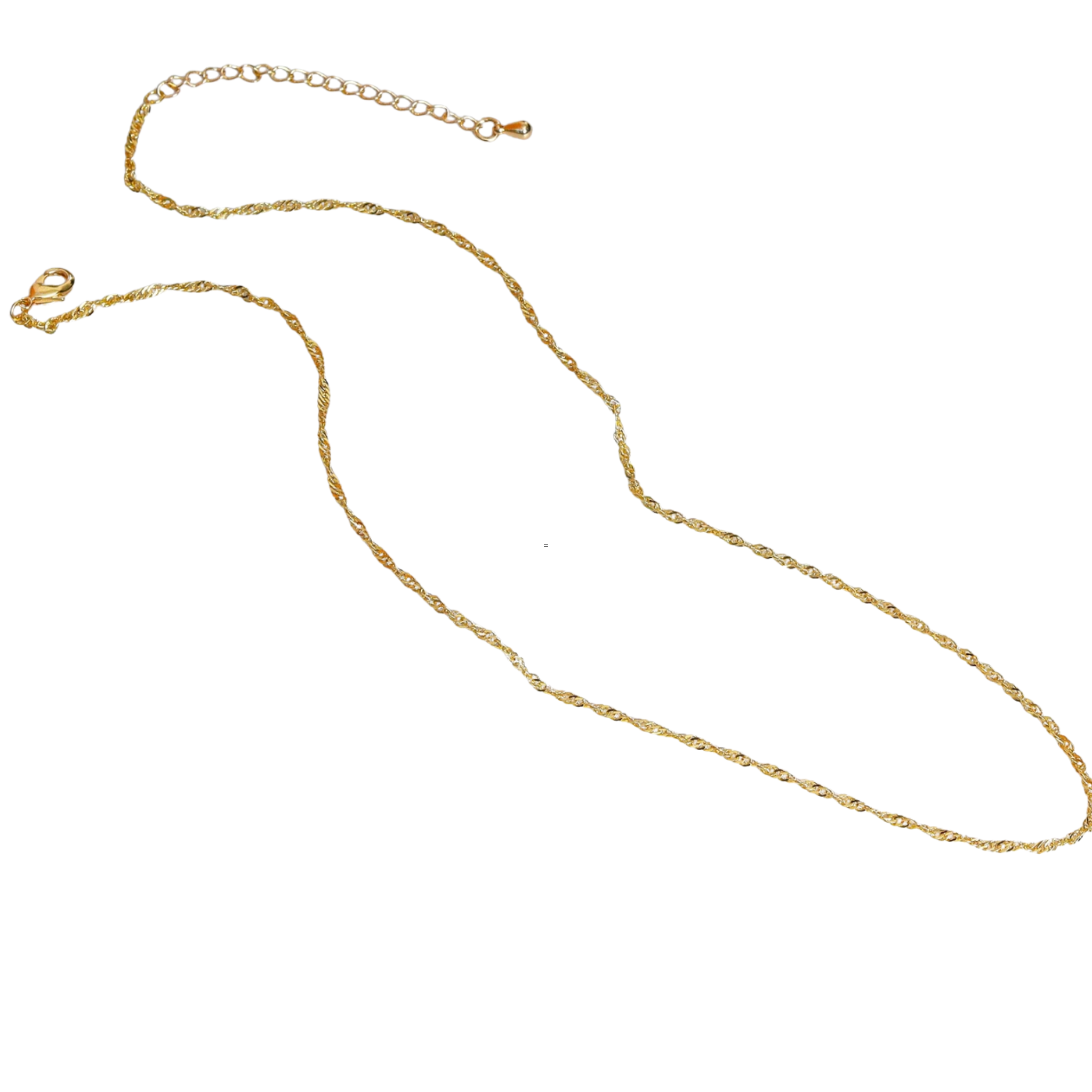 18K Gold Dainty Dna Chain Necklace