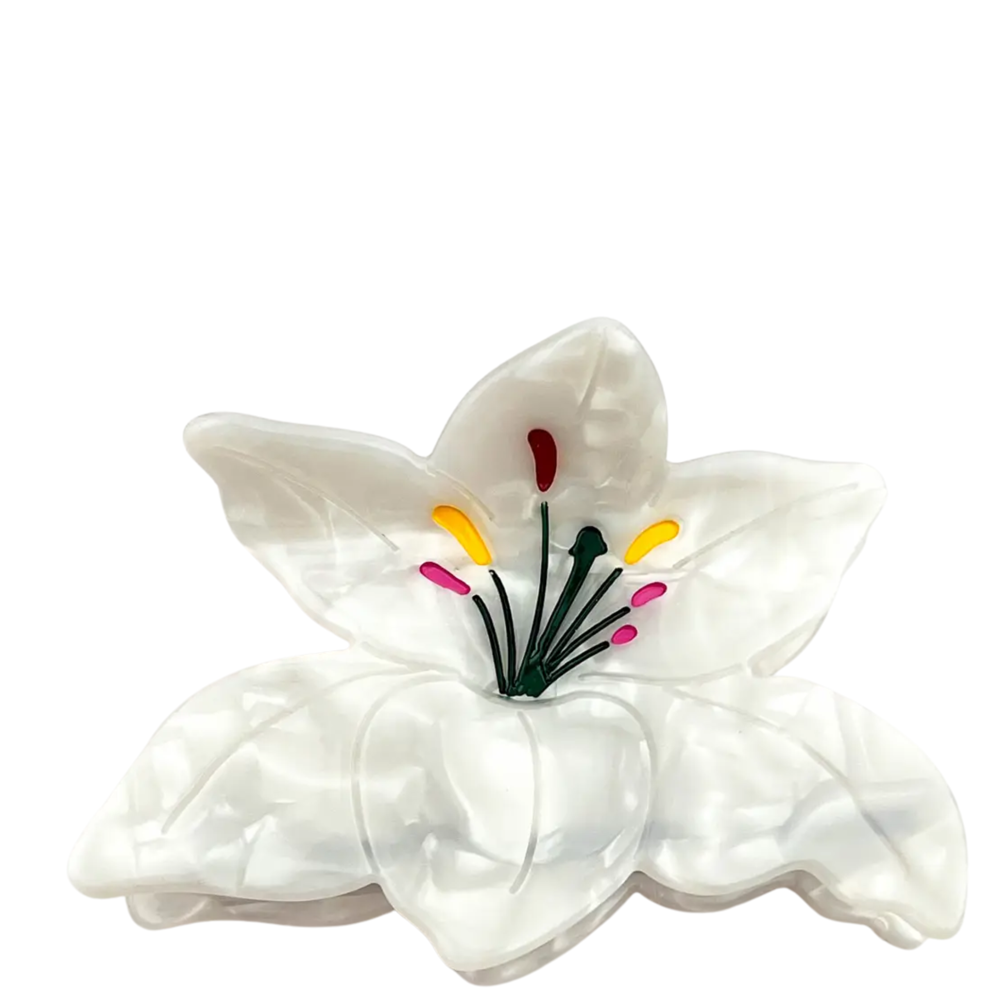 Acetate Flower Hair Clips Lily