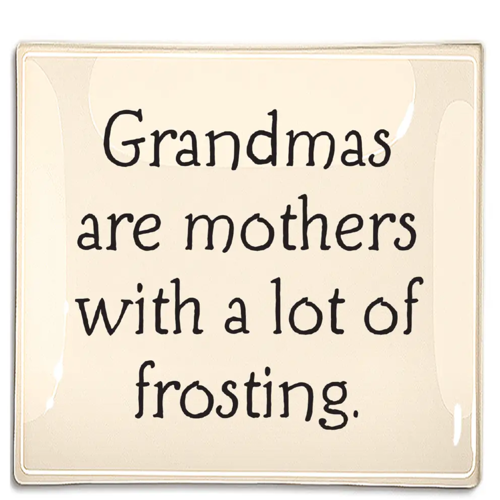 Grandmas Are Mothers Decoupage Glass Tray