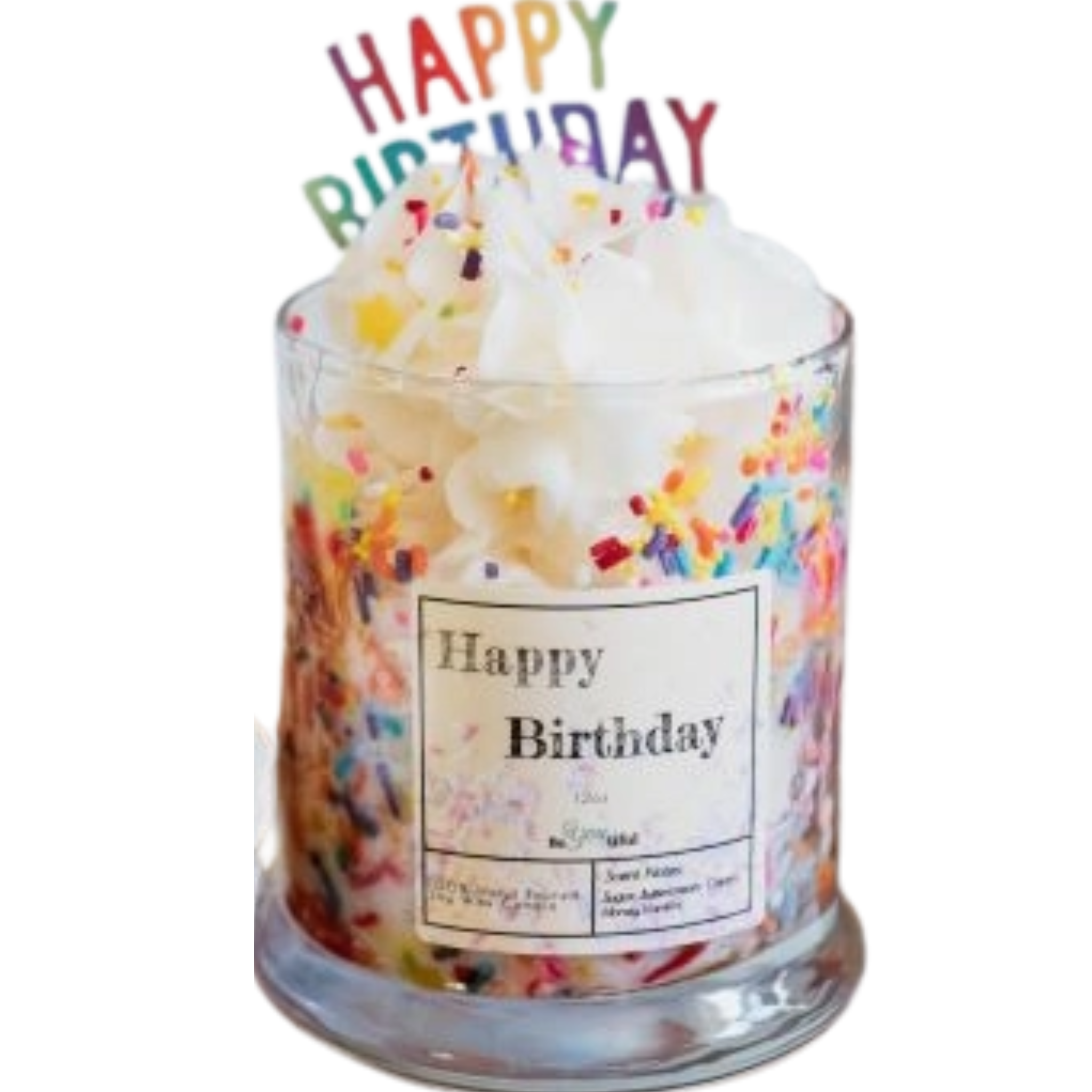 Happy Birthday Dessert Candle
