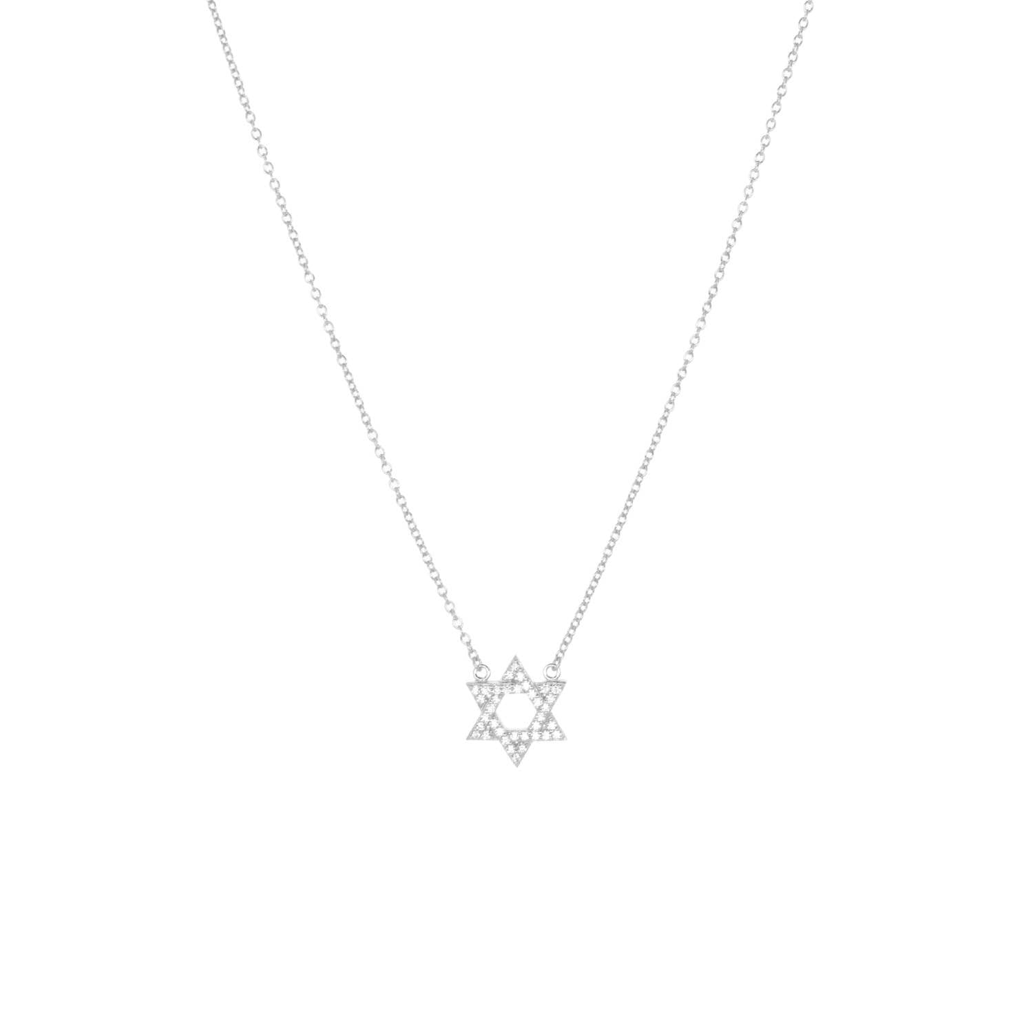 Cz star of david necklace
