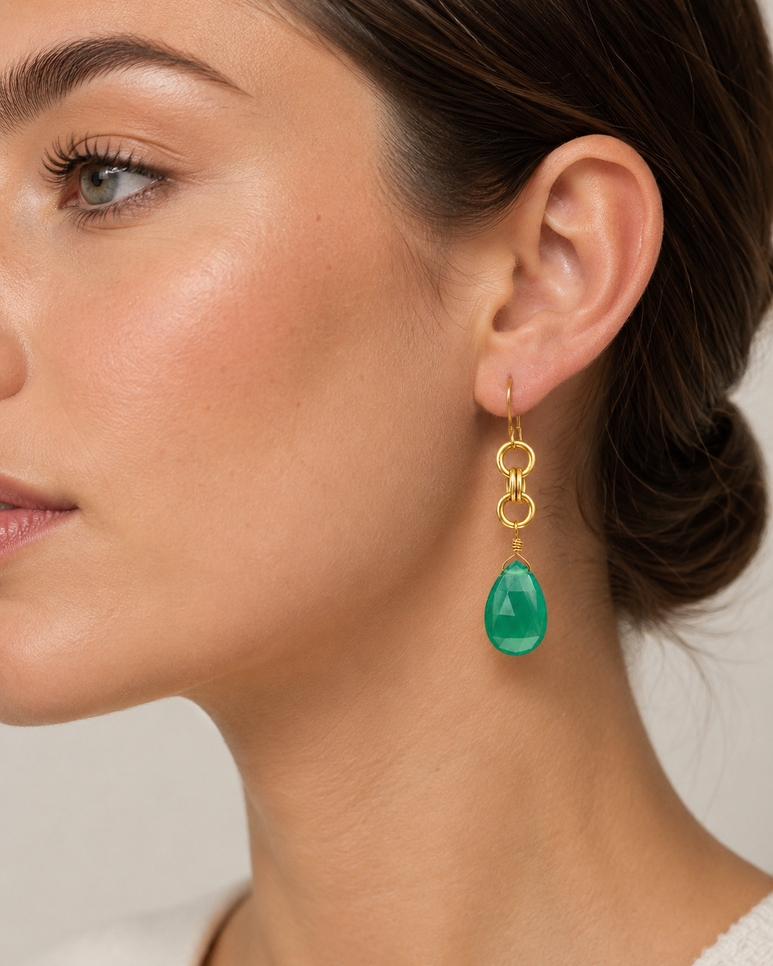 Pear Shape Earring On French Wire