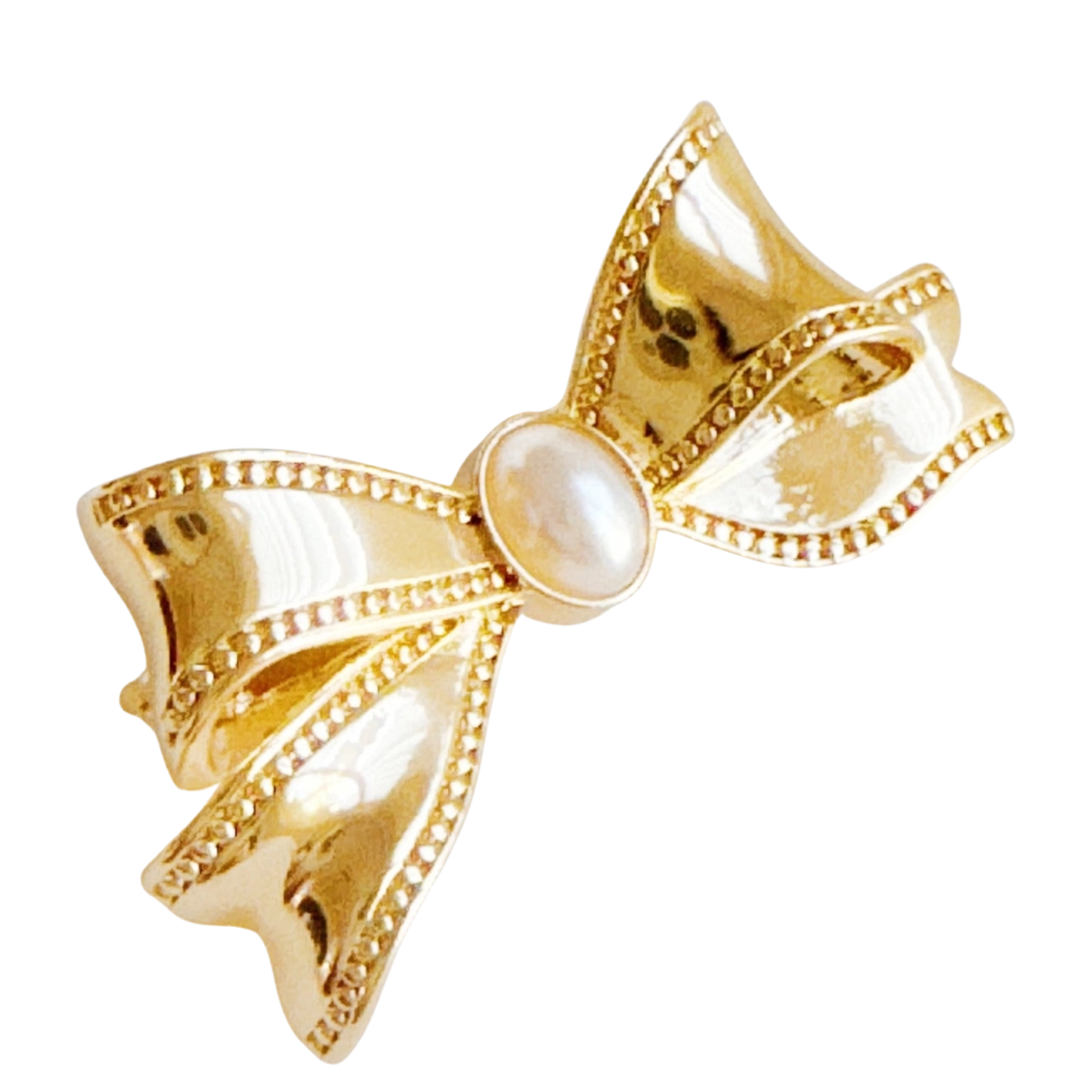 Vintage Pearl Bow Brooch Pin