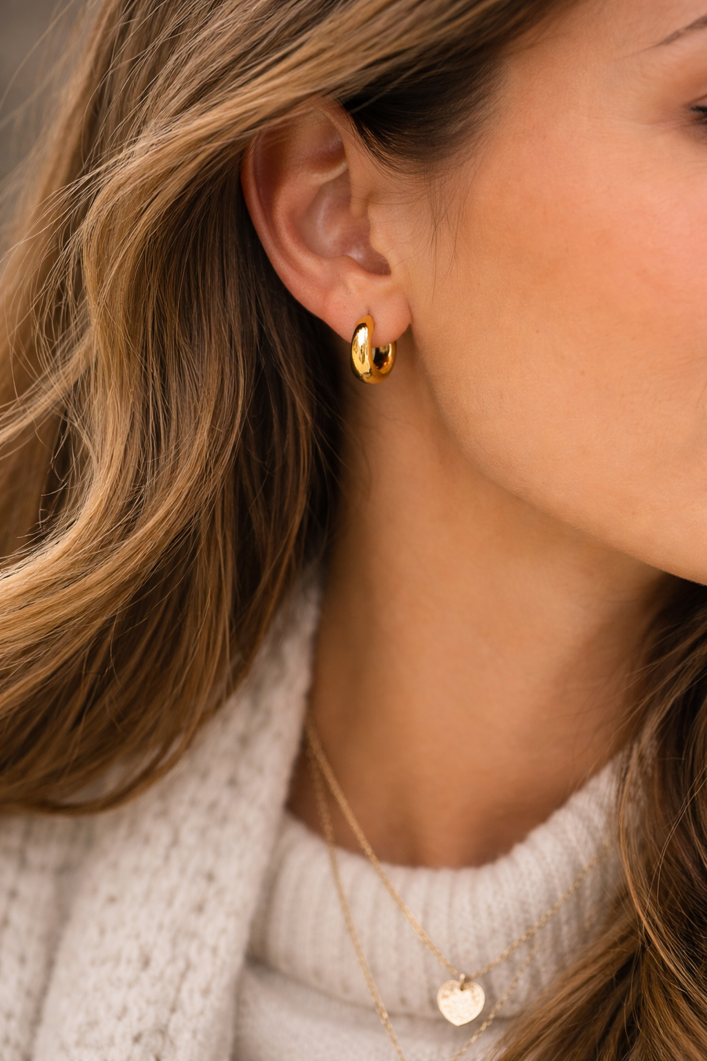 11mm Small Minimalistic Huggies' - Sterling Silver