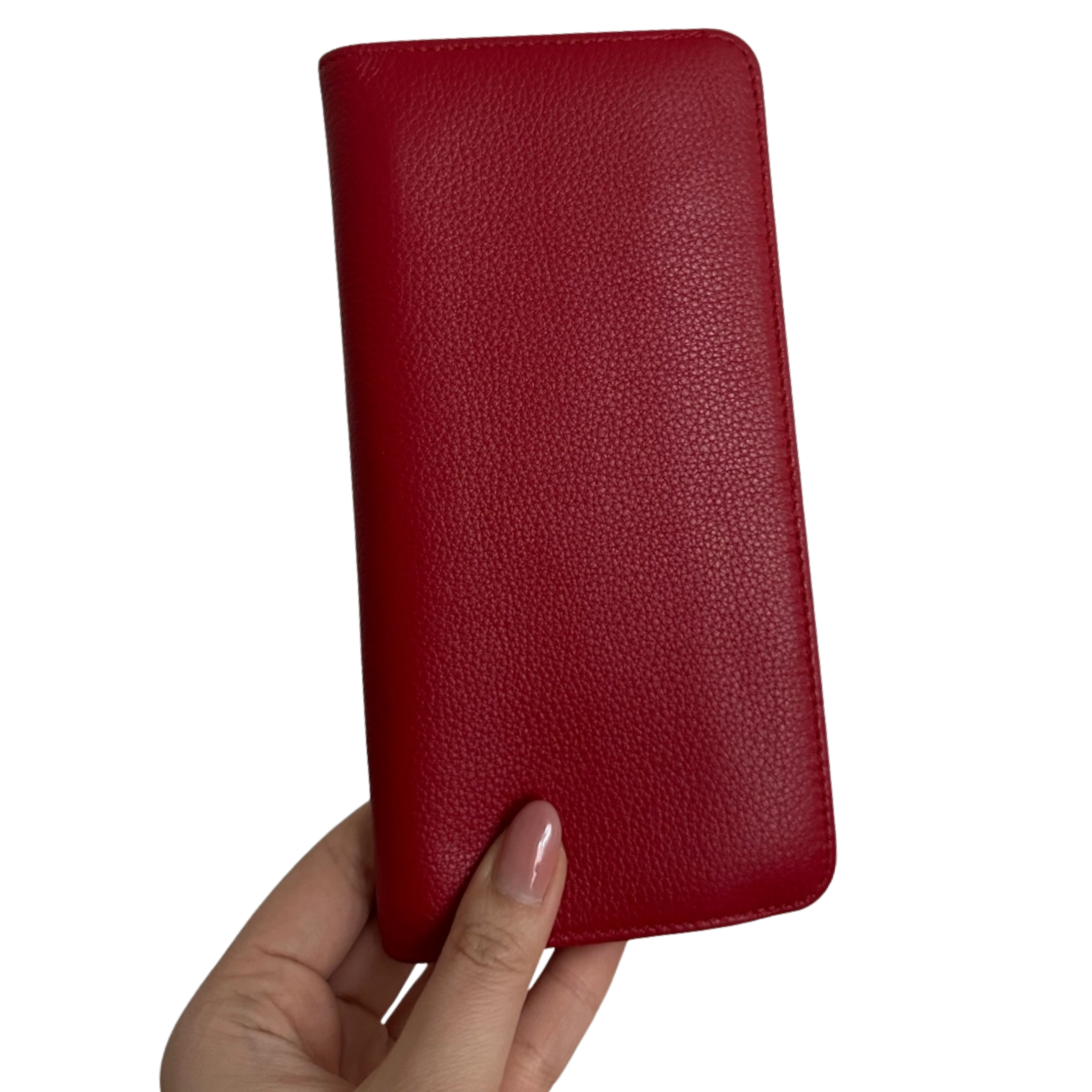 Medium Ruby Wallet by Private Label featuring multicolor design with a clip and multiple card slots.