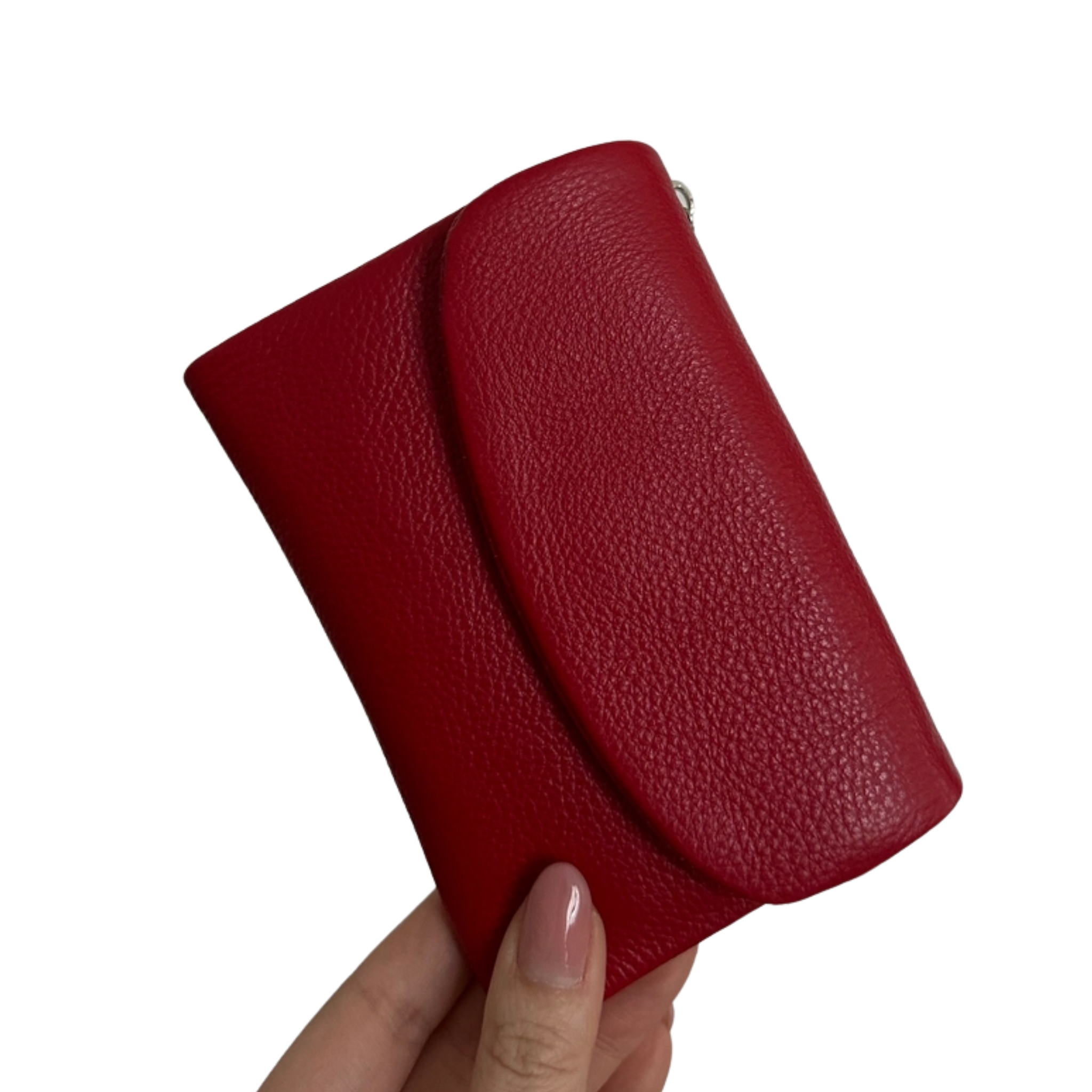 Small Ruby Wallet by Private Label featuring multicolor design and a secure clip closure, ideal for compact organization.