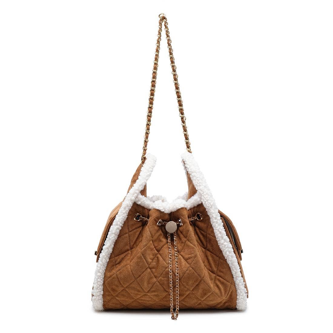 Urban Expressions Cardi Hobo bag with adjustable strap, soft brown leather, and spacious interior for everyday use.