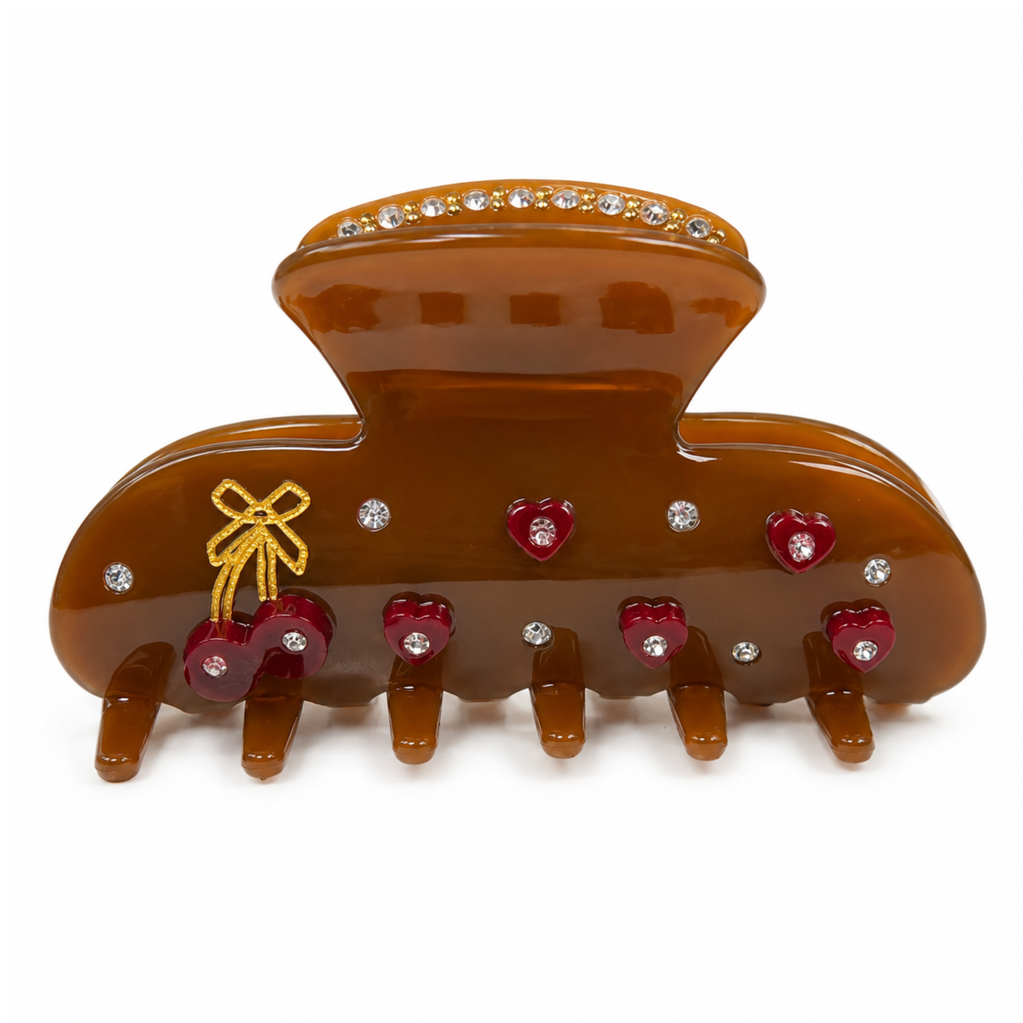 Brown Cherry Hair Clip