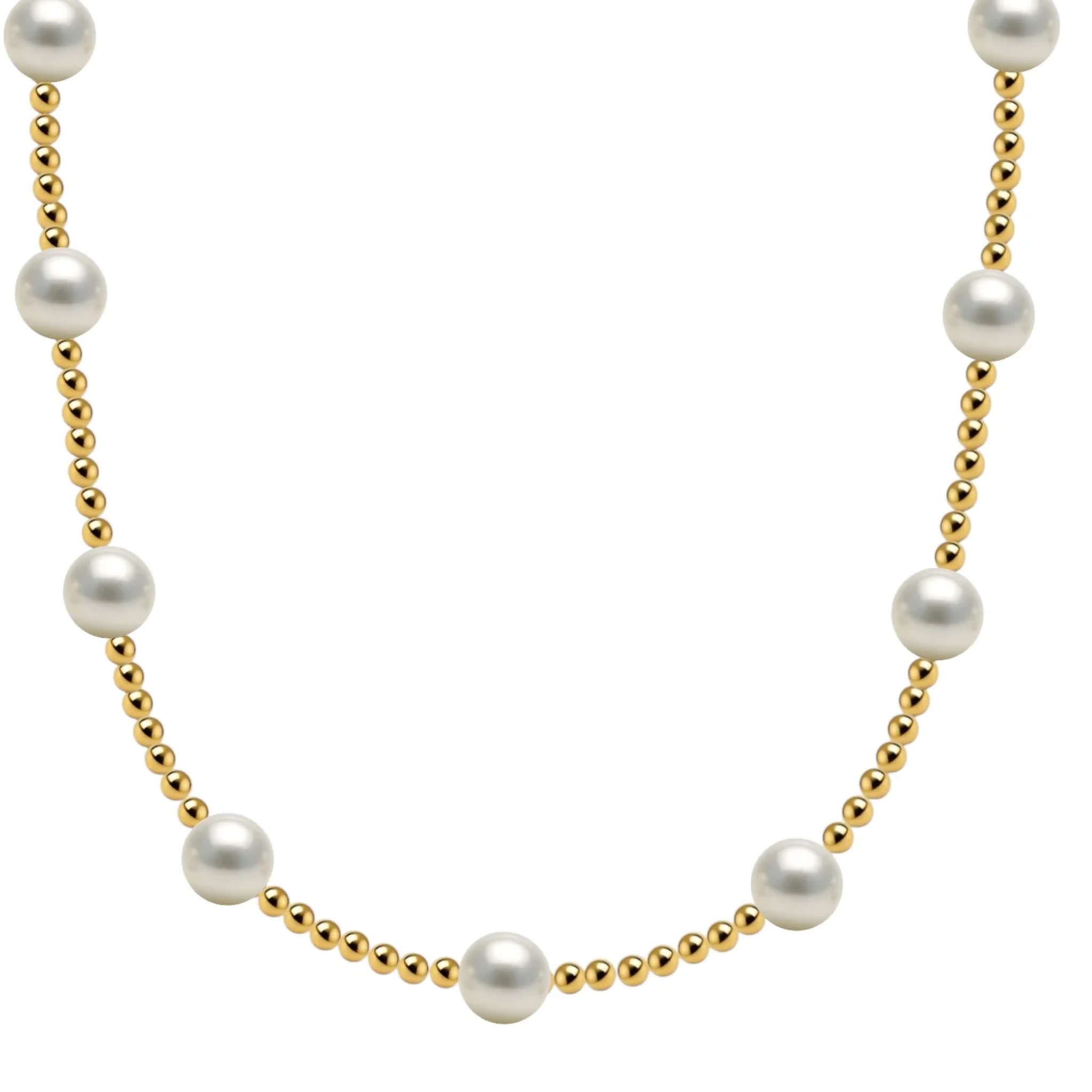 Bara | Gold Filled Beaded Necklace with Pearls