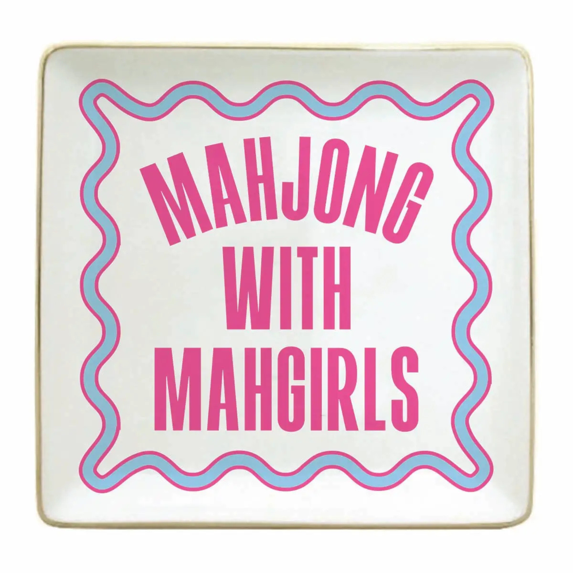 Mahjong Ceramic Trinket Tray | Mah girls Trinket Tray