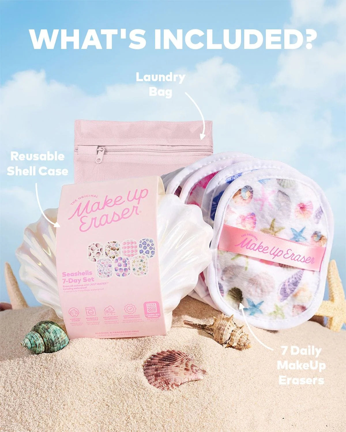 The Original MakeUp Eraser Seashells 7-Day Set