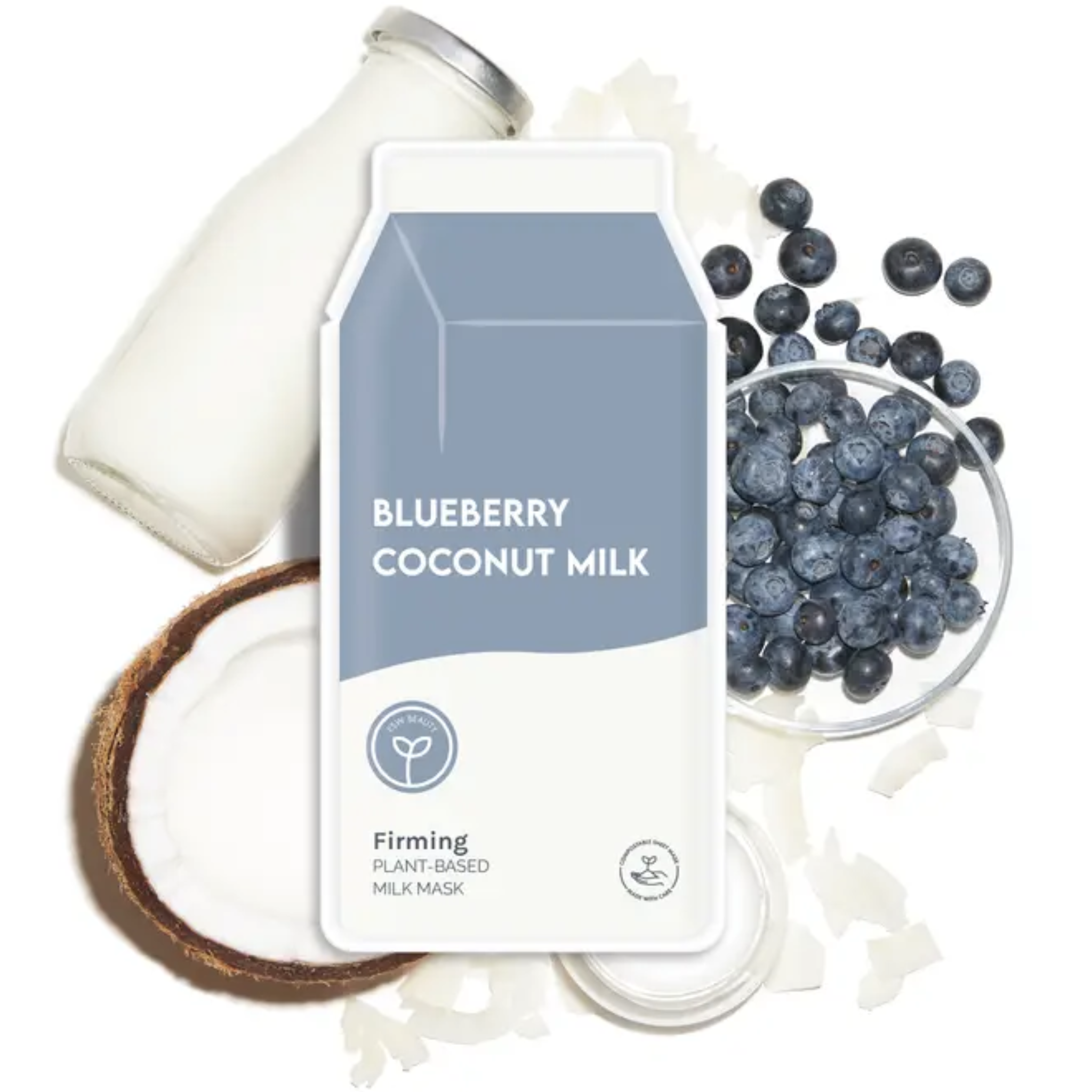 Blueberry Coconut Milk Firming Plant-Based Milk Sheet Mask