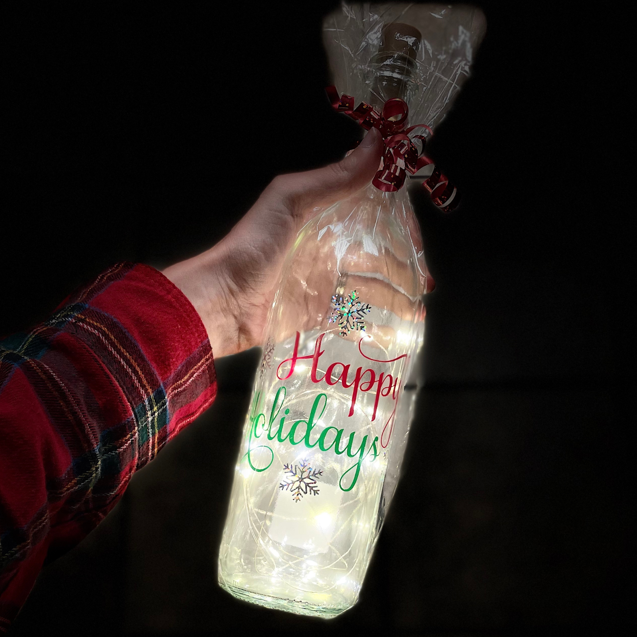 Holiday Light Up Bottle Candles