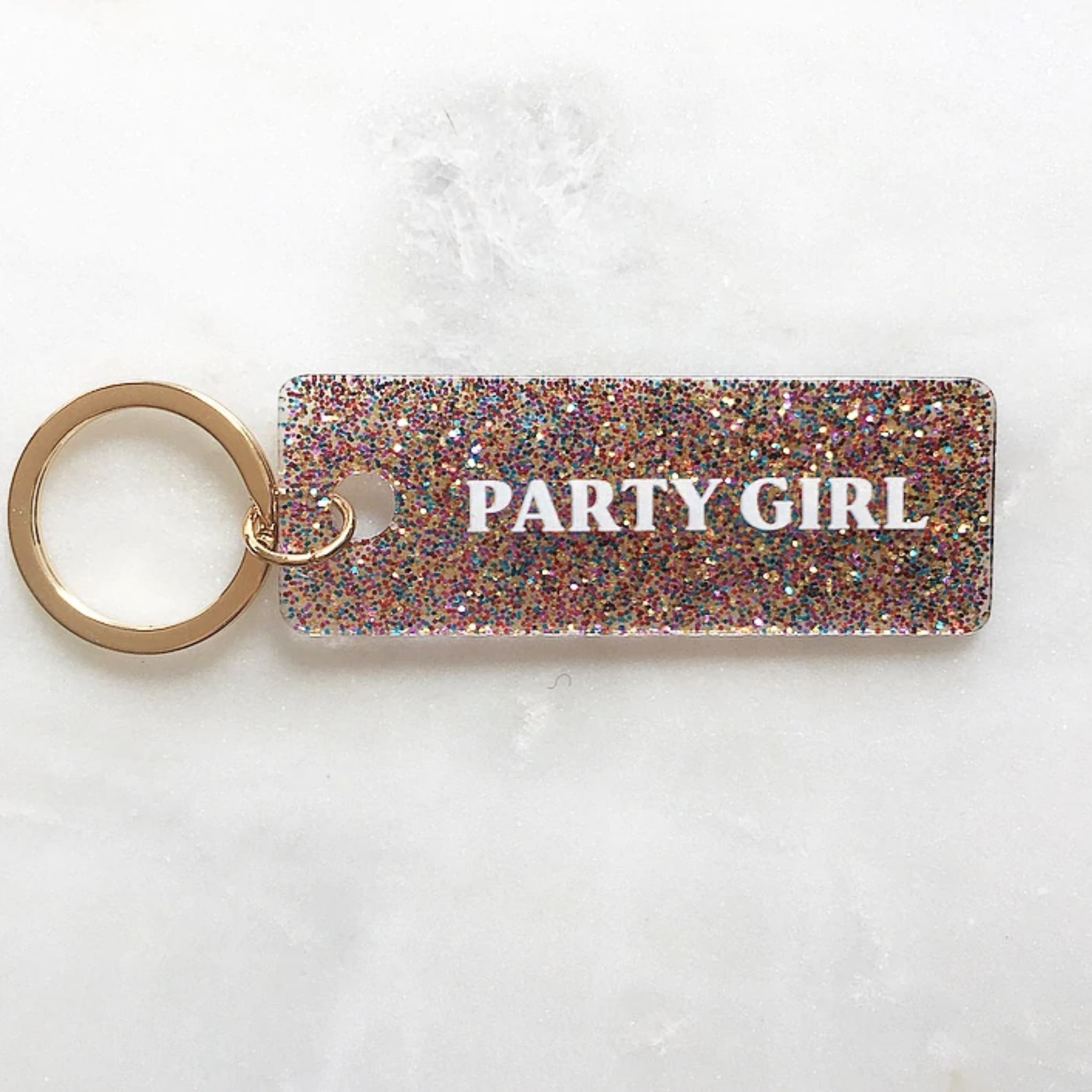 PARTY GIRL KEYCHAIN