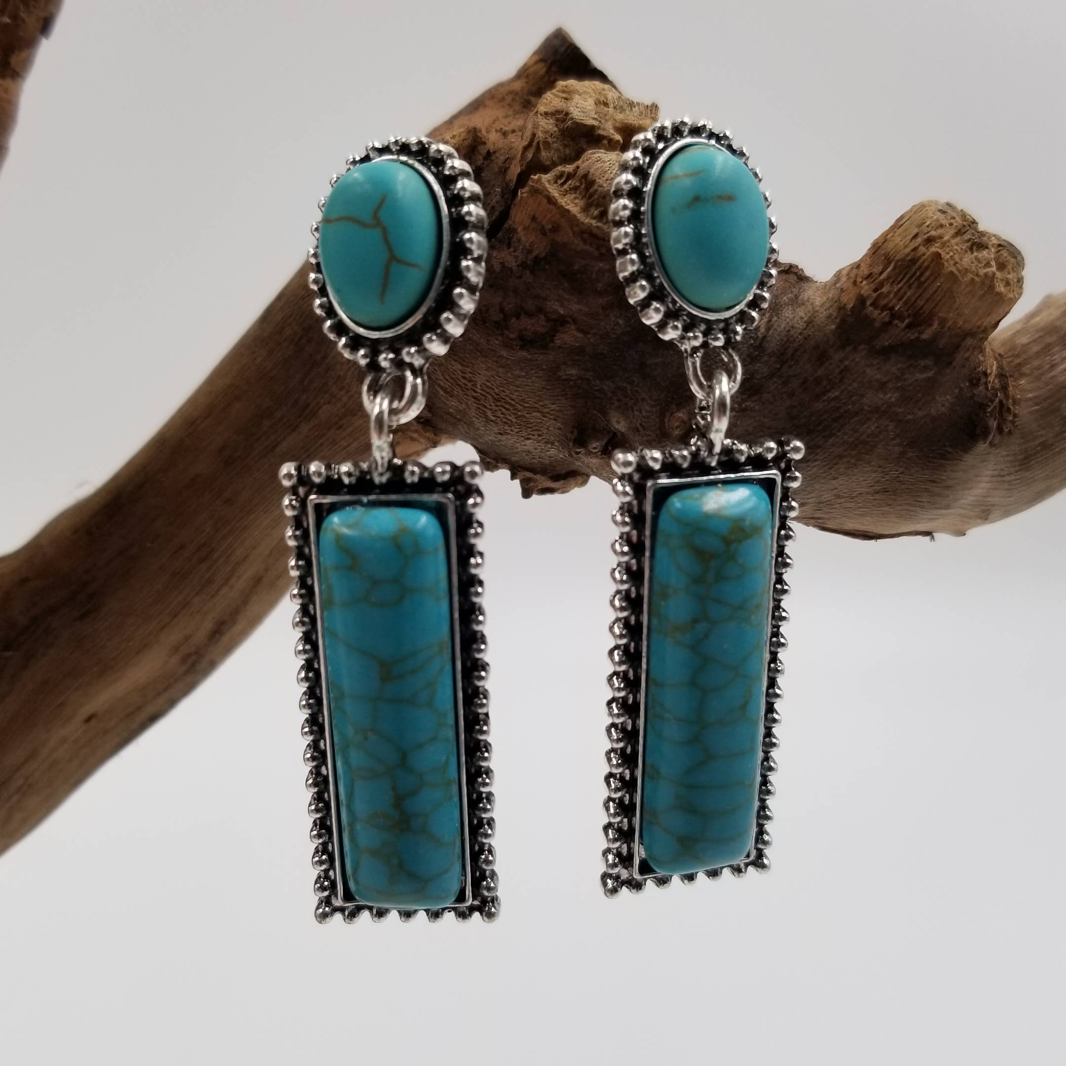 Vintage Turquoise Stick Earrings