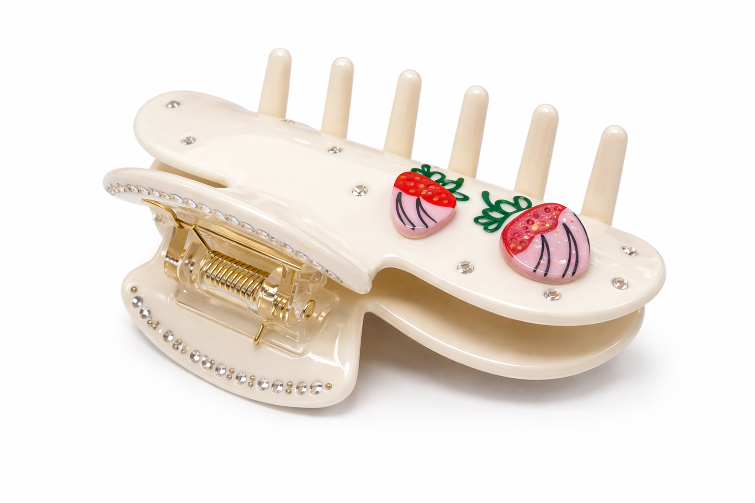 Strawberry Dipped Hair Claw Clip 🍓🍫