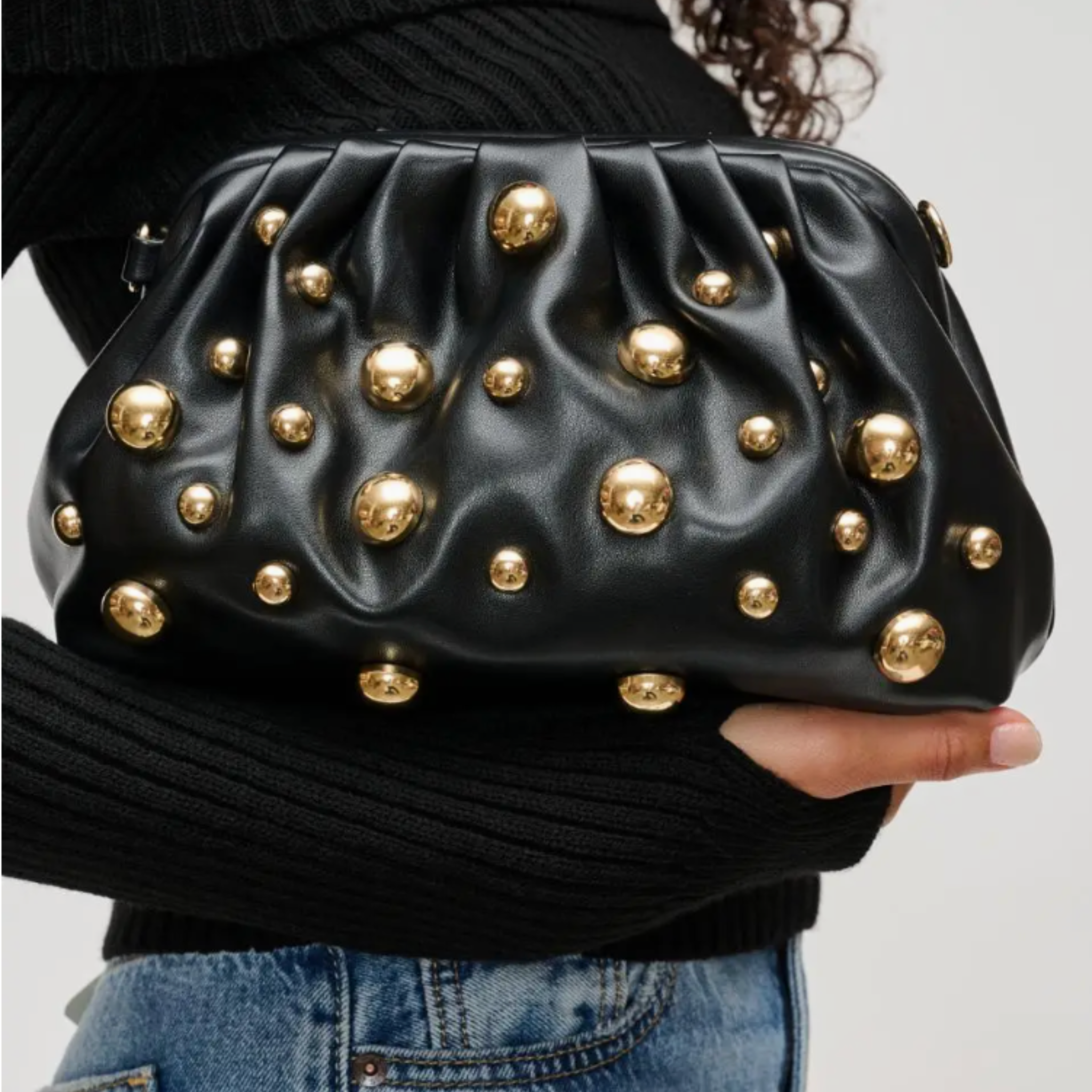 Carey Studded Clutch