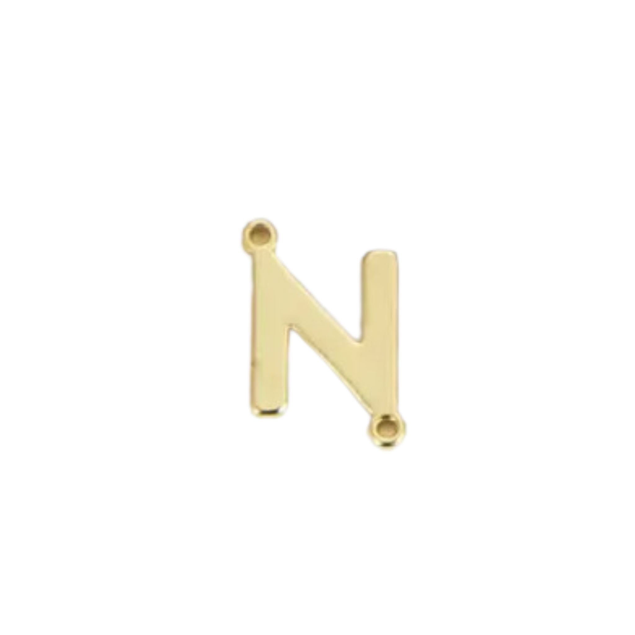 Dainty Initial Charm Connector, Alphabet Pendant