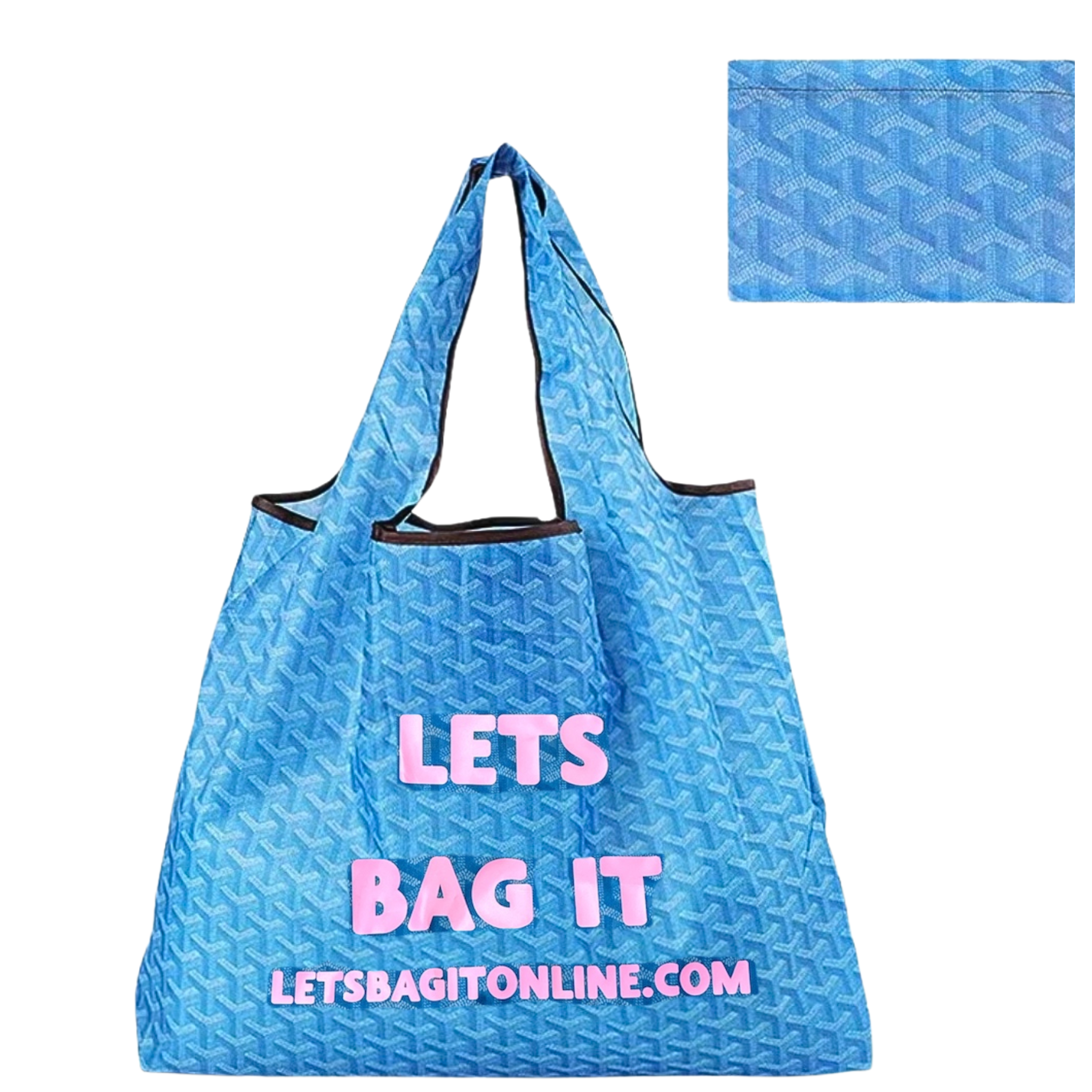 Monogramed (customizable) Big Eco Friendly Reusable Folding Shopping Bag / Beach Bag