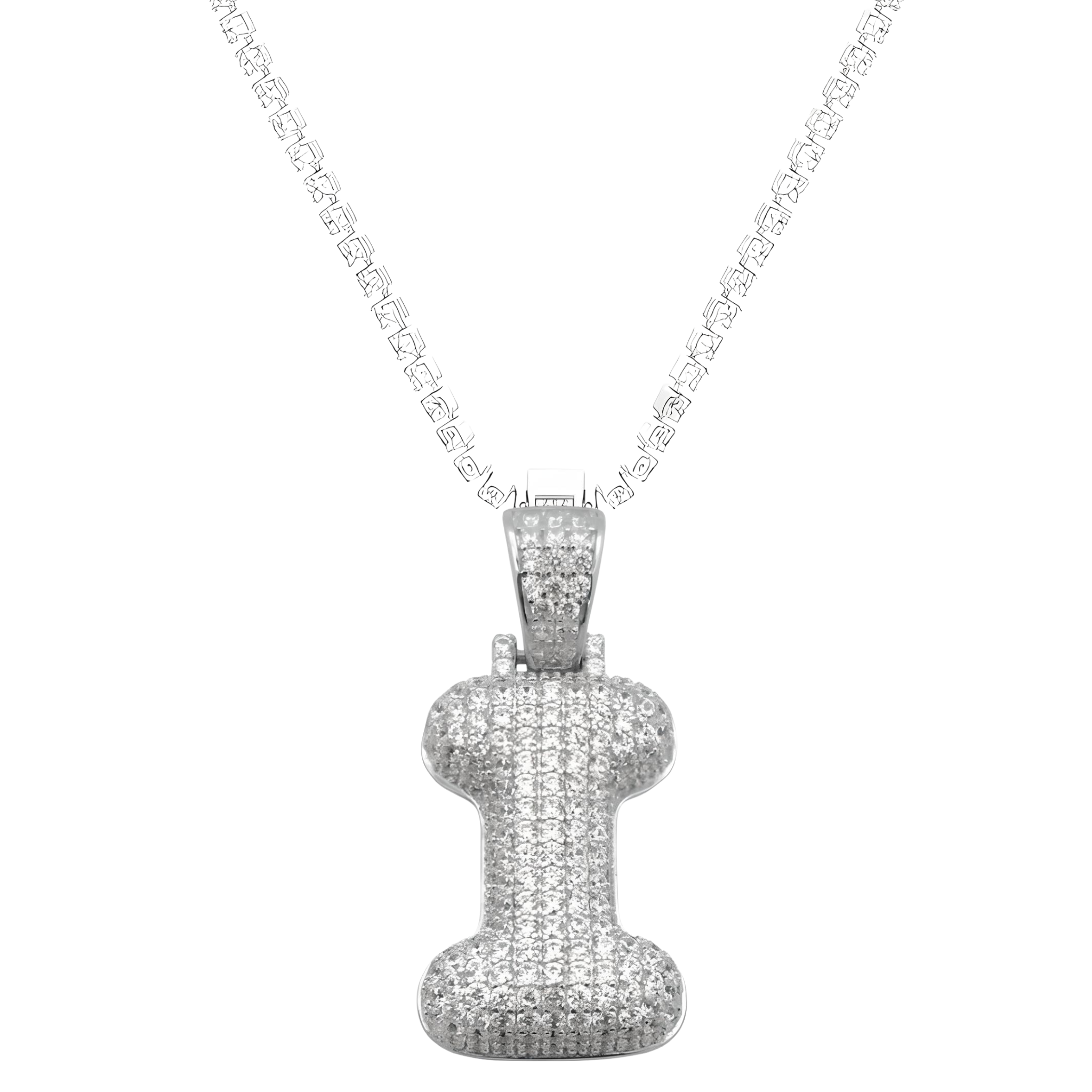 Crystal Bubble Initial necklace