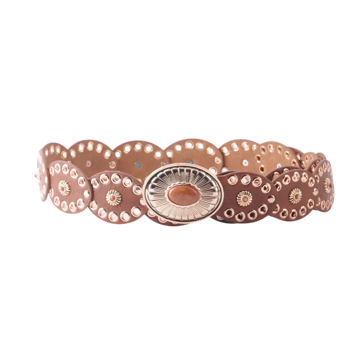 Golden Grommet Ovular Western Disc Belt