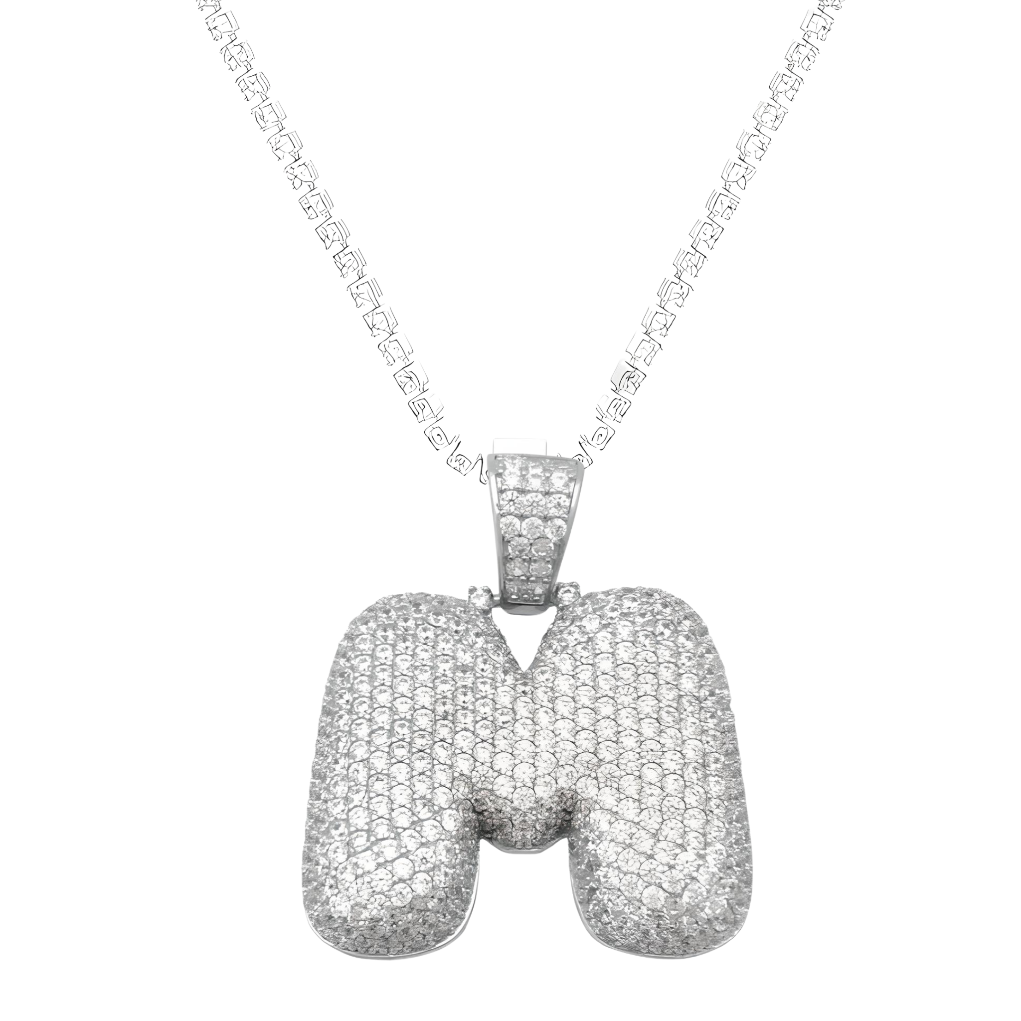 Crystal Bubble Initial necklace