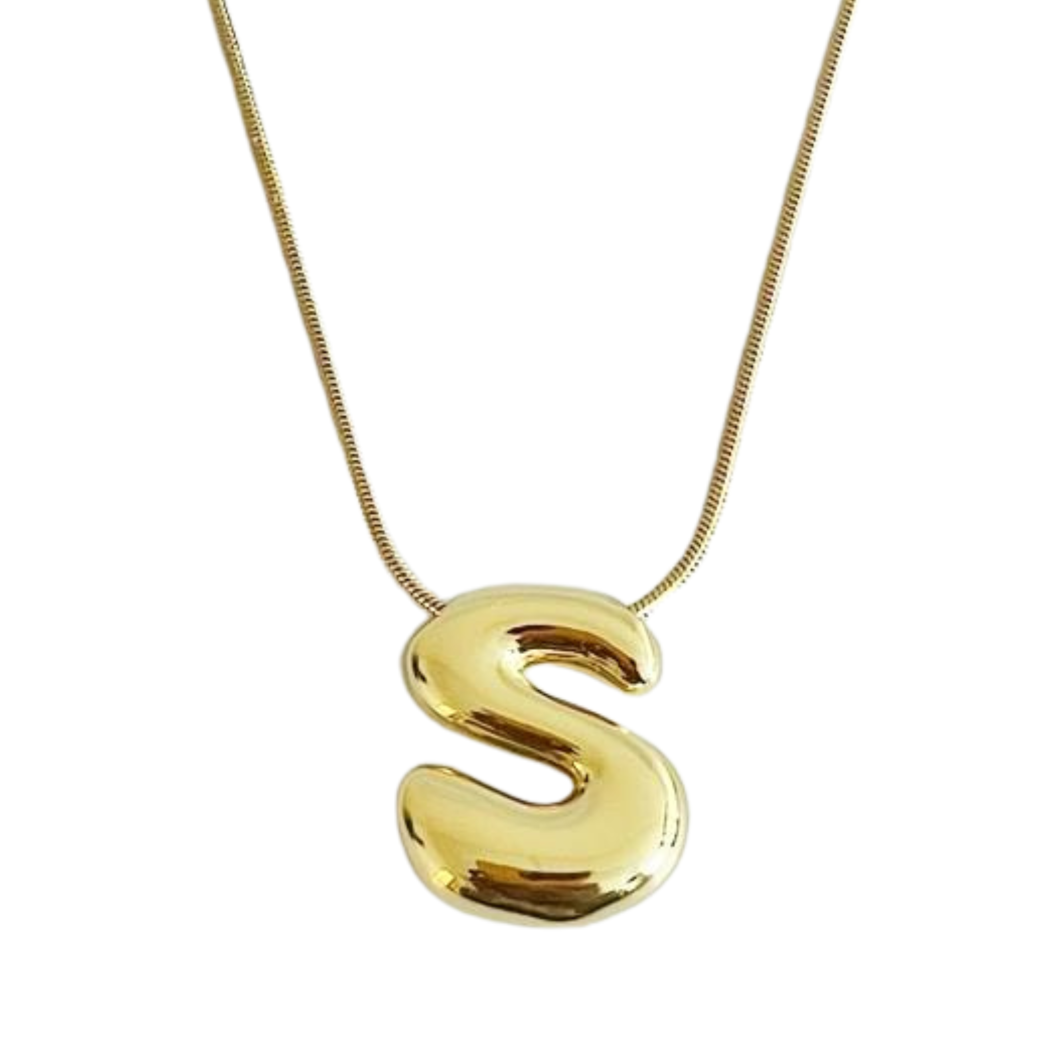 Balloon Letter Initial Necklace