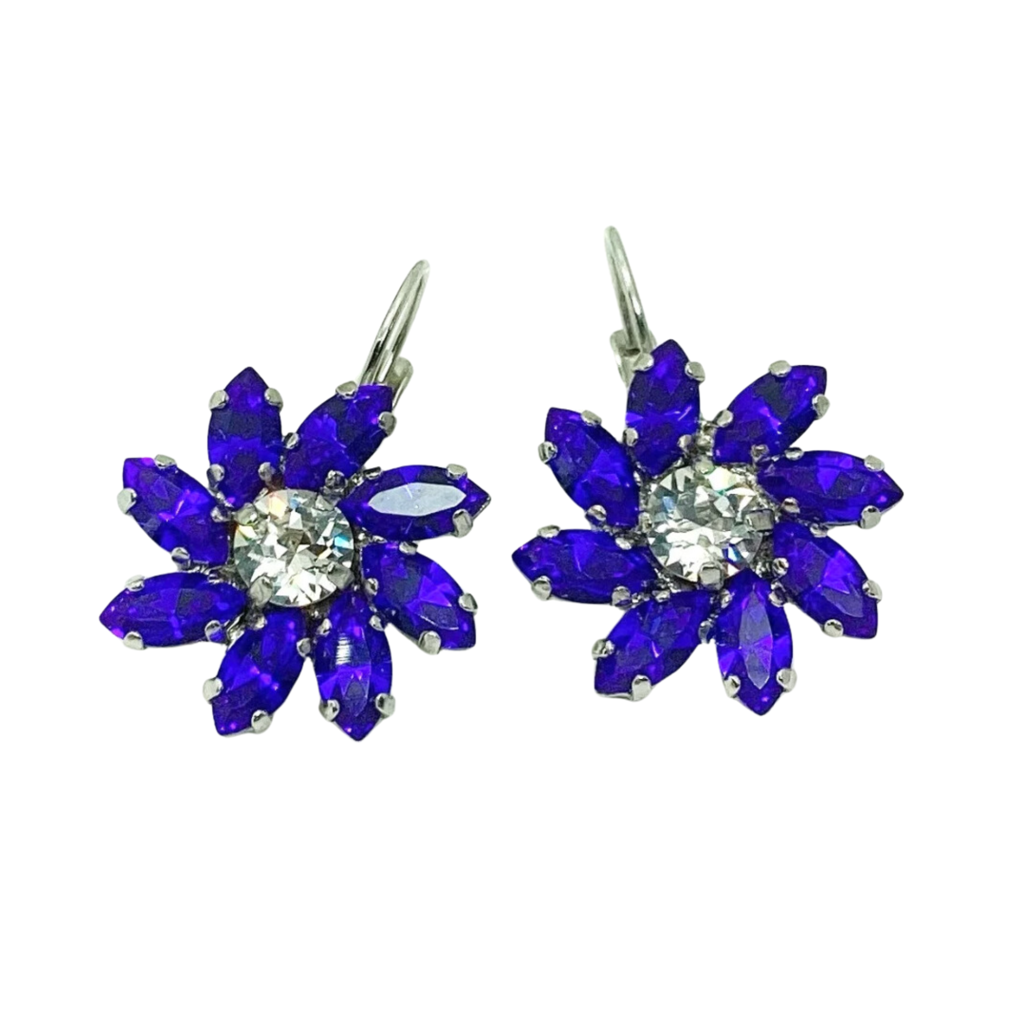 Swarovski crystal flower earrings