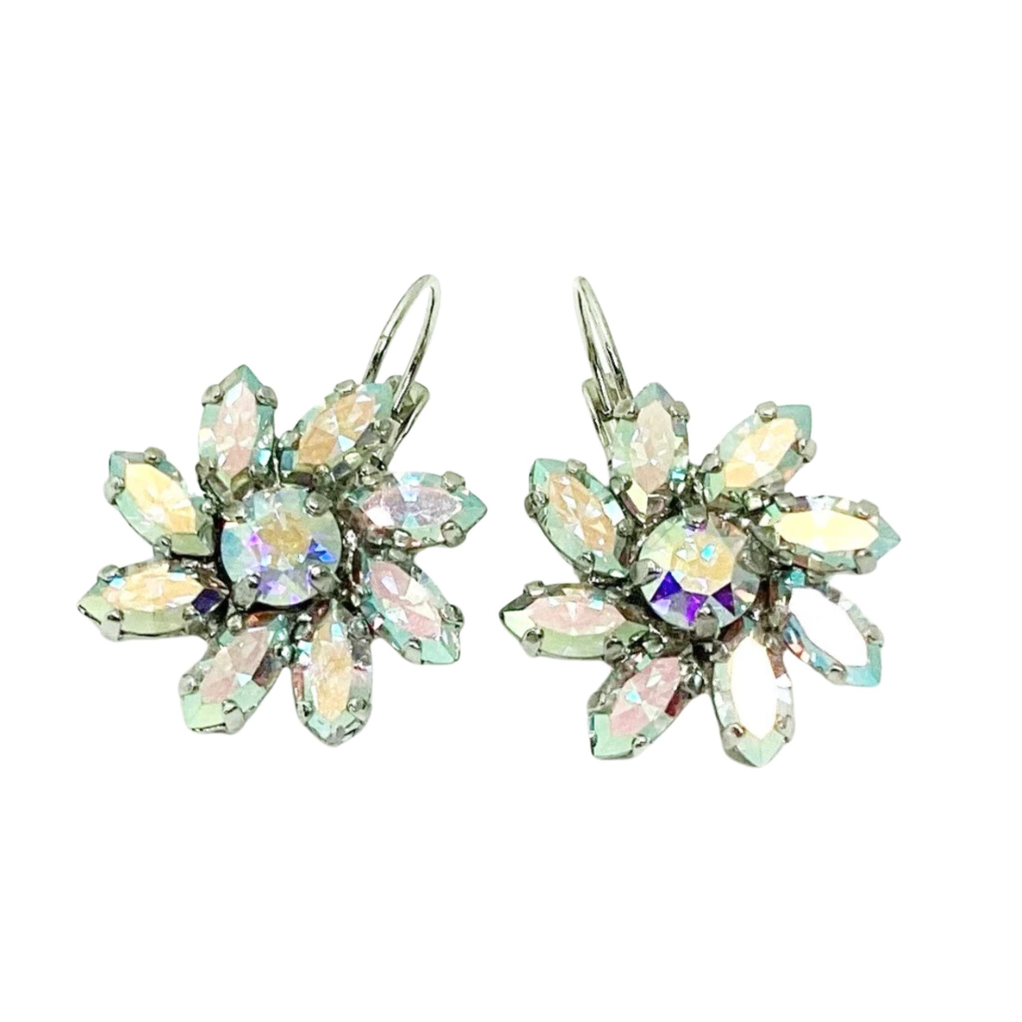 Swarovski crystal flower earrings