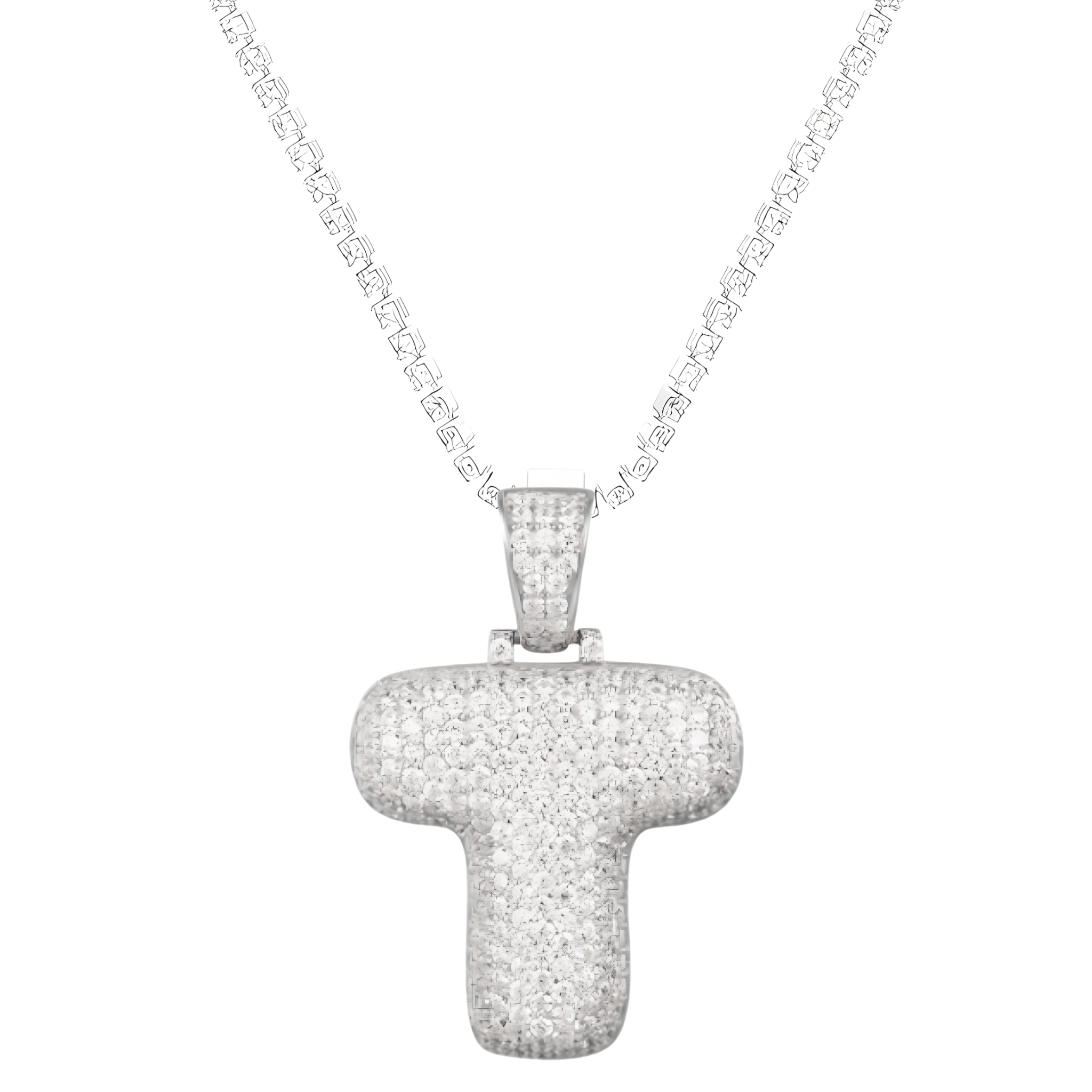 Crystal Bubble Initial necklace