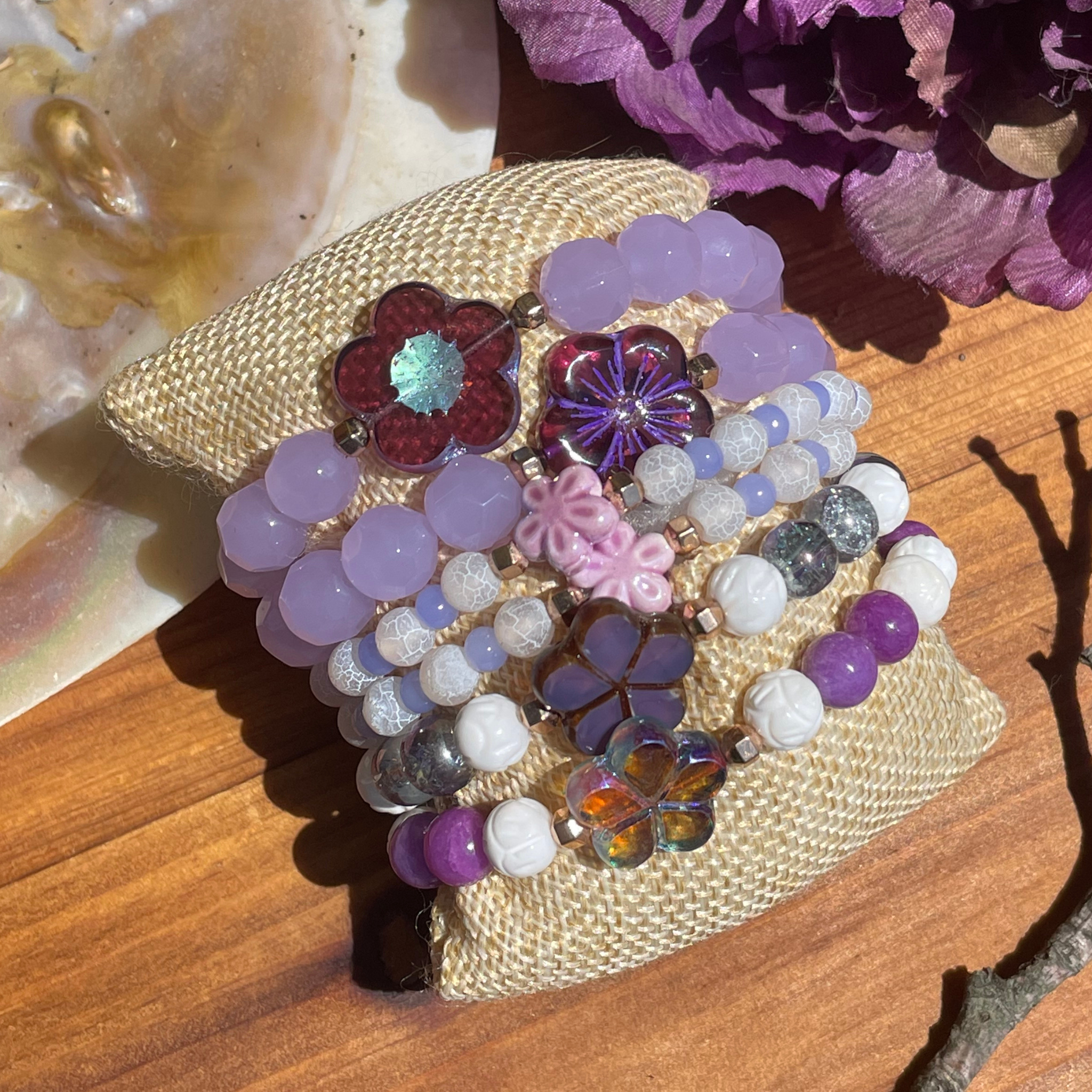 Lilac Flower Bracelets