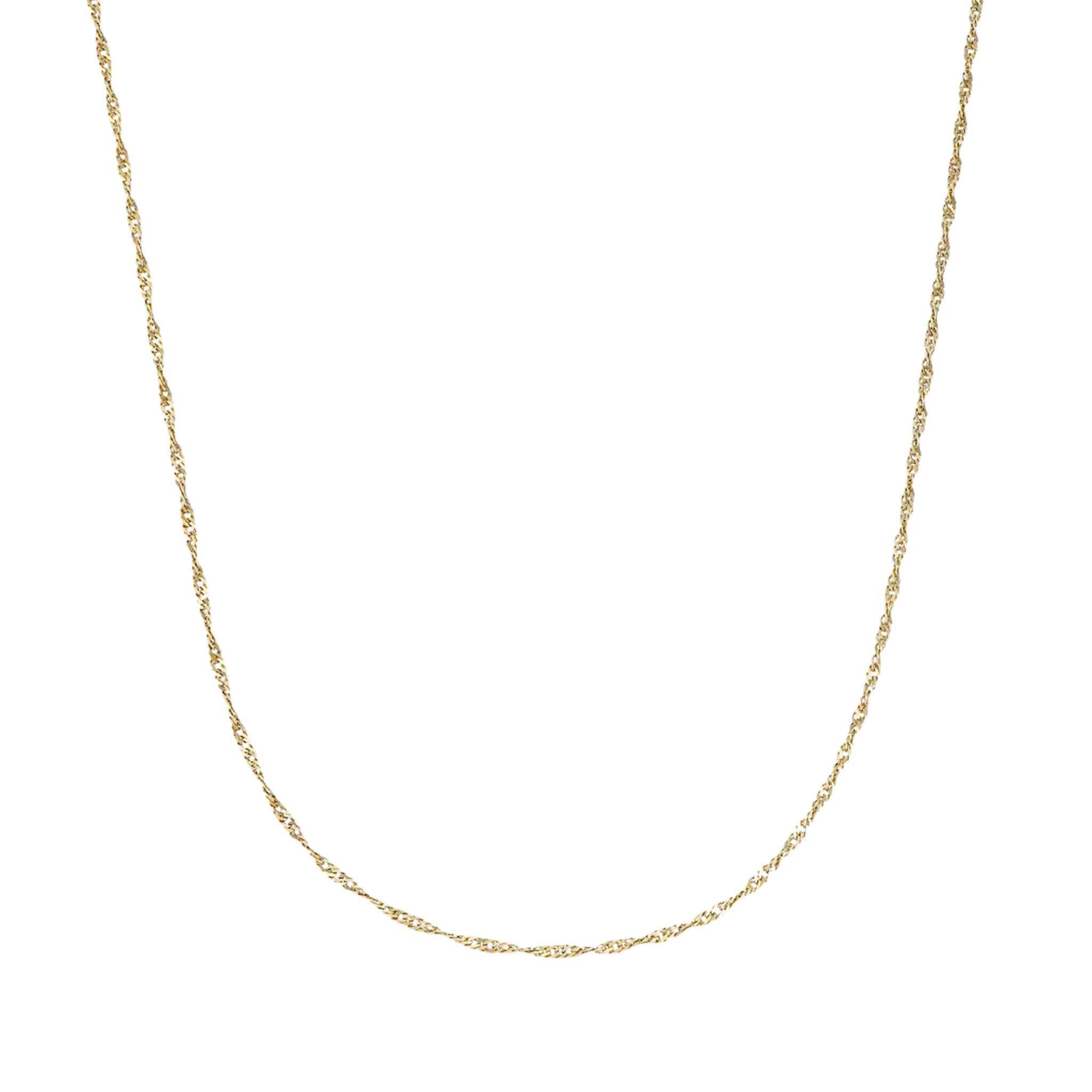 18k gold filled thin twisted chain