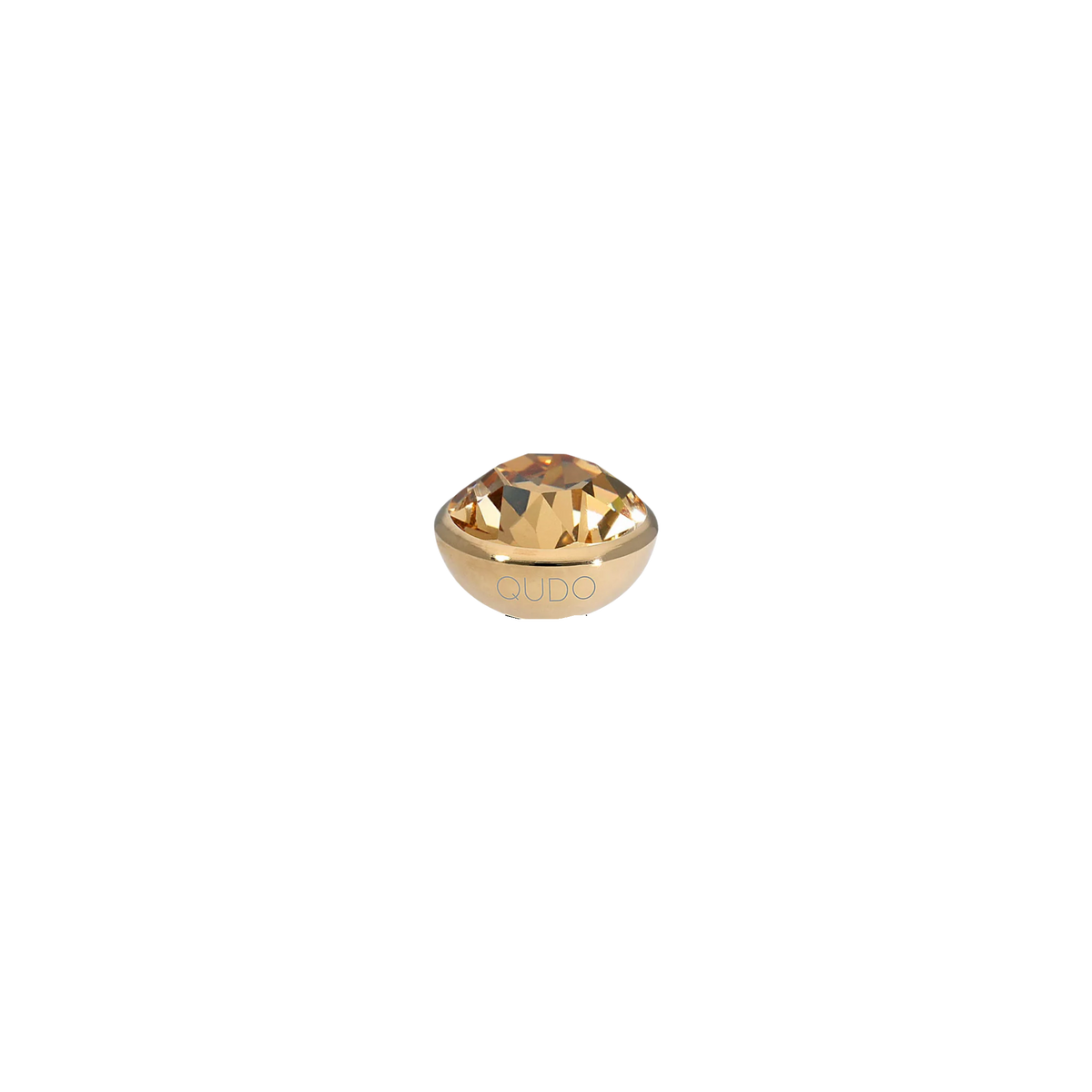 QUDO Light Smokey Topaz/Gold Bottone Top 10MM