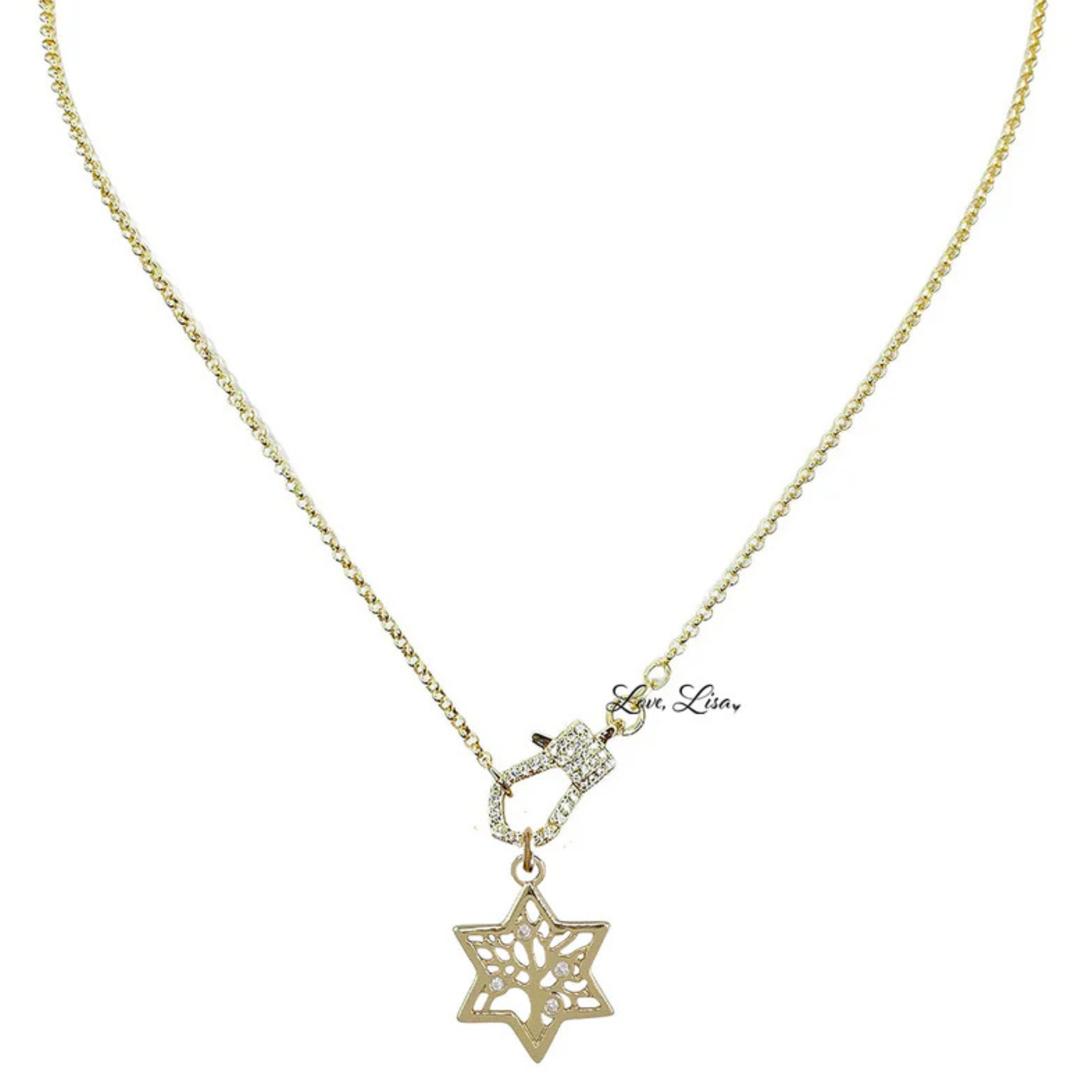 Rachael Star of David Tree of Life Necklace