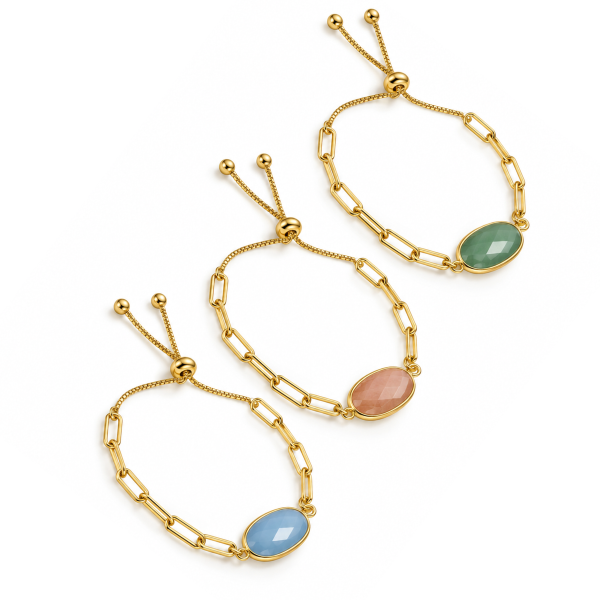 Crystal Link Pulley Bracelet
