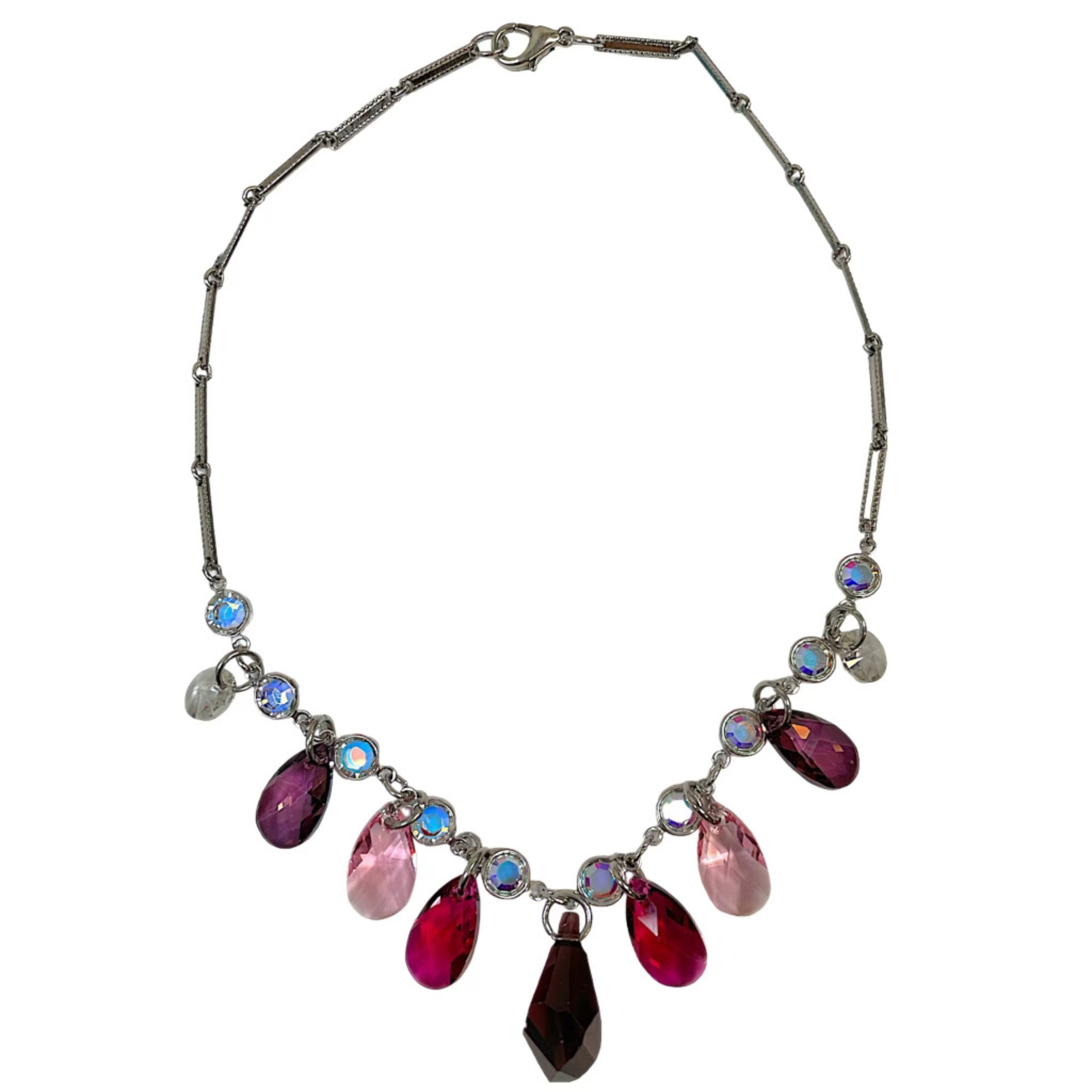 Multi crystal necklace