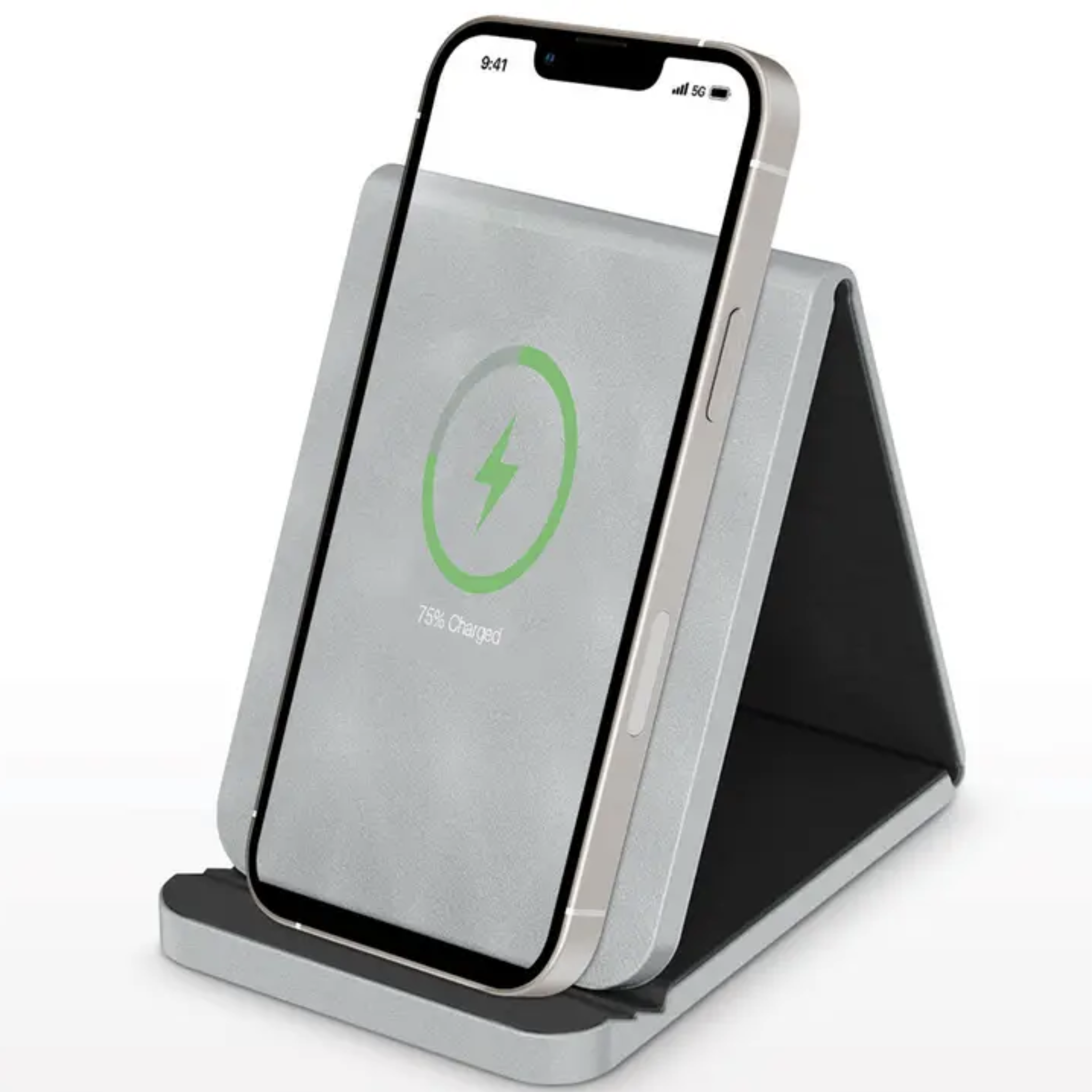Leather Wireless Charging Folding Stand & Pad