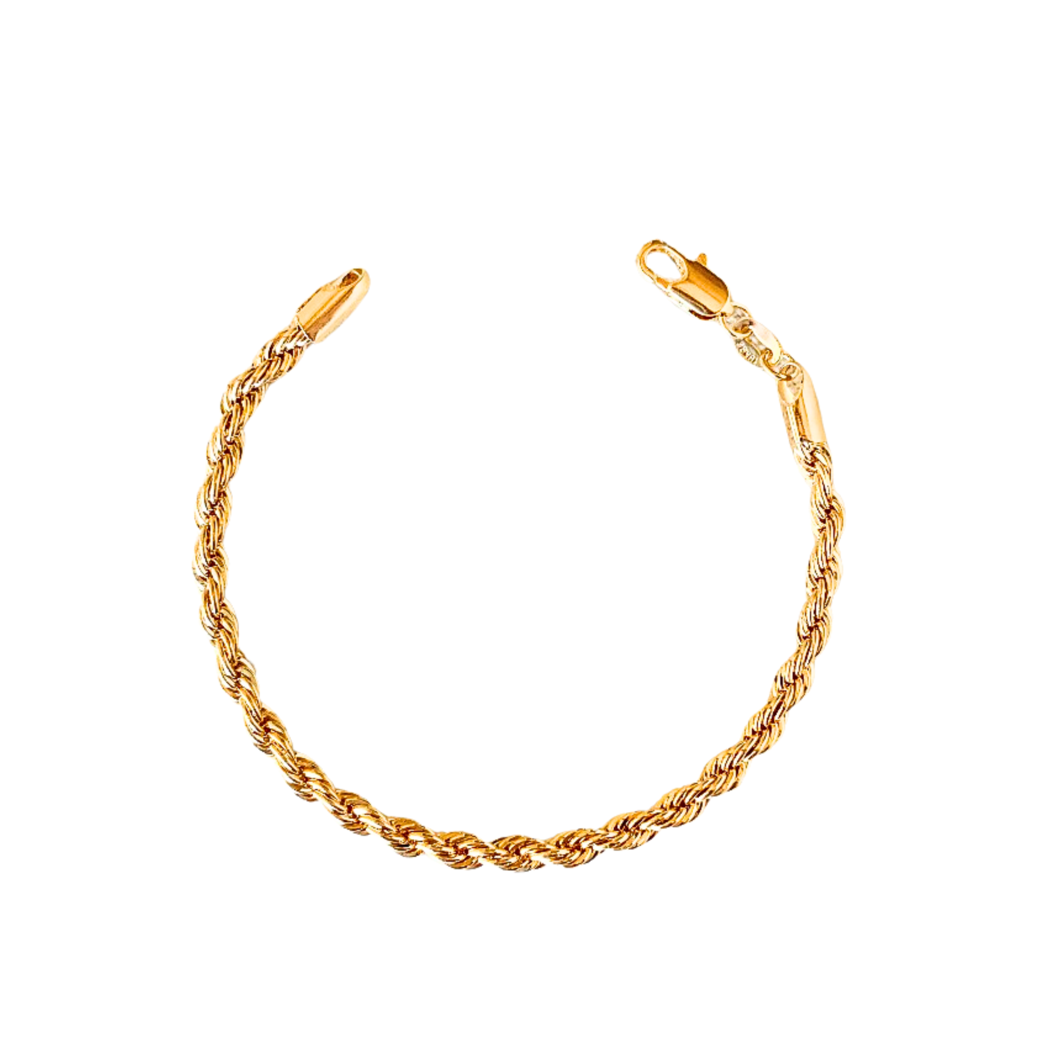 18k Gold Filled 4mm Rope Bracelet