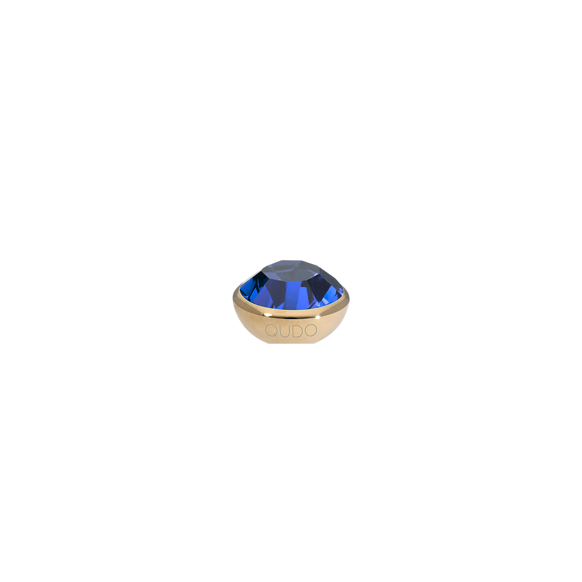 QUDO Sapphire/Gold Bottone Top 10mm