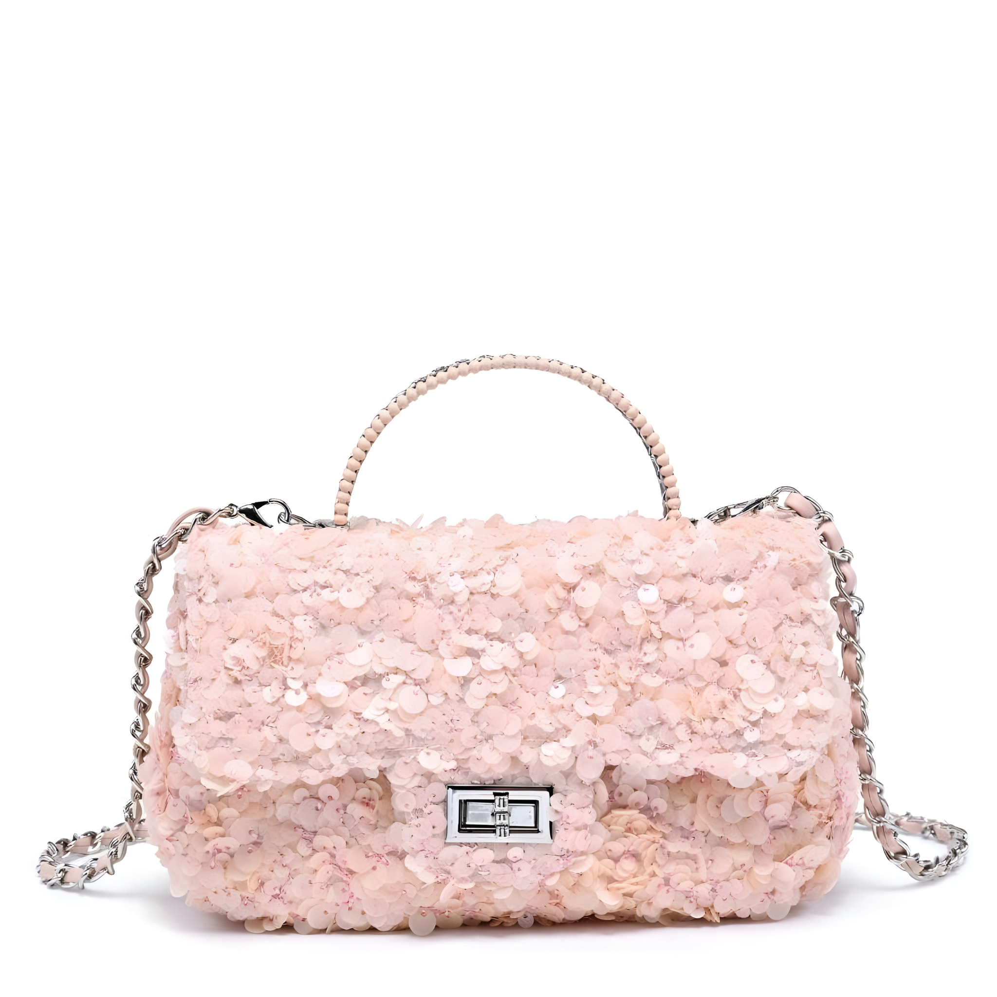 Ella Evening Bag by Urban Expressions, a sleek metallic clutch with a chain strap, perfect for formal occasions.