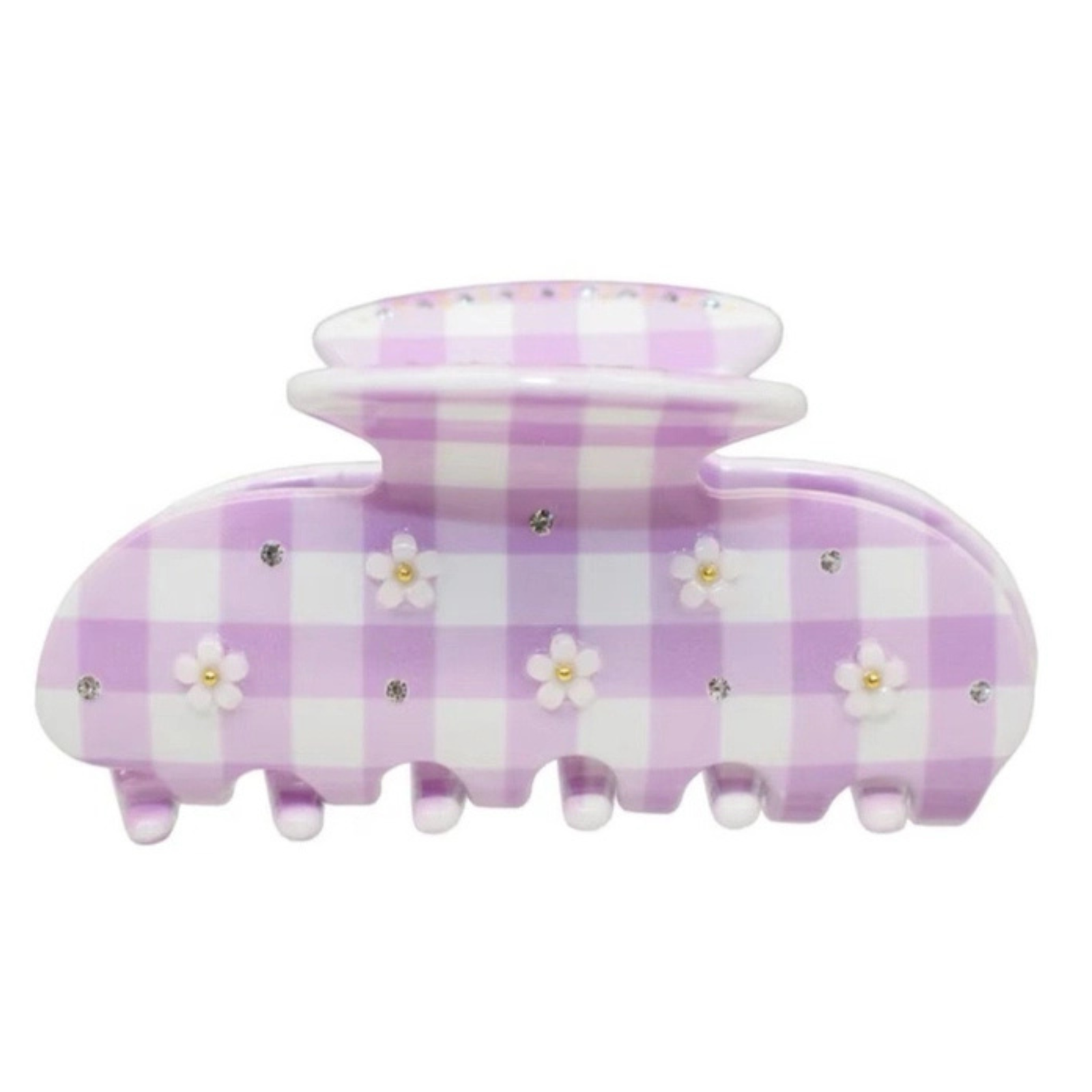 Gingham Daisy Hairclip