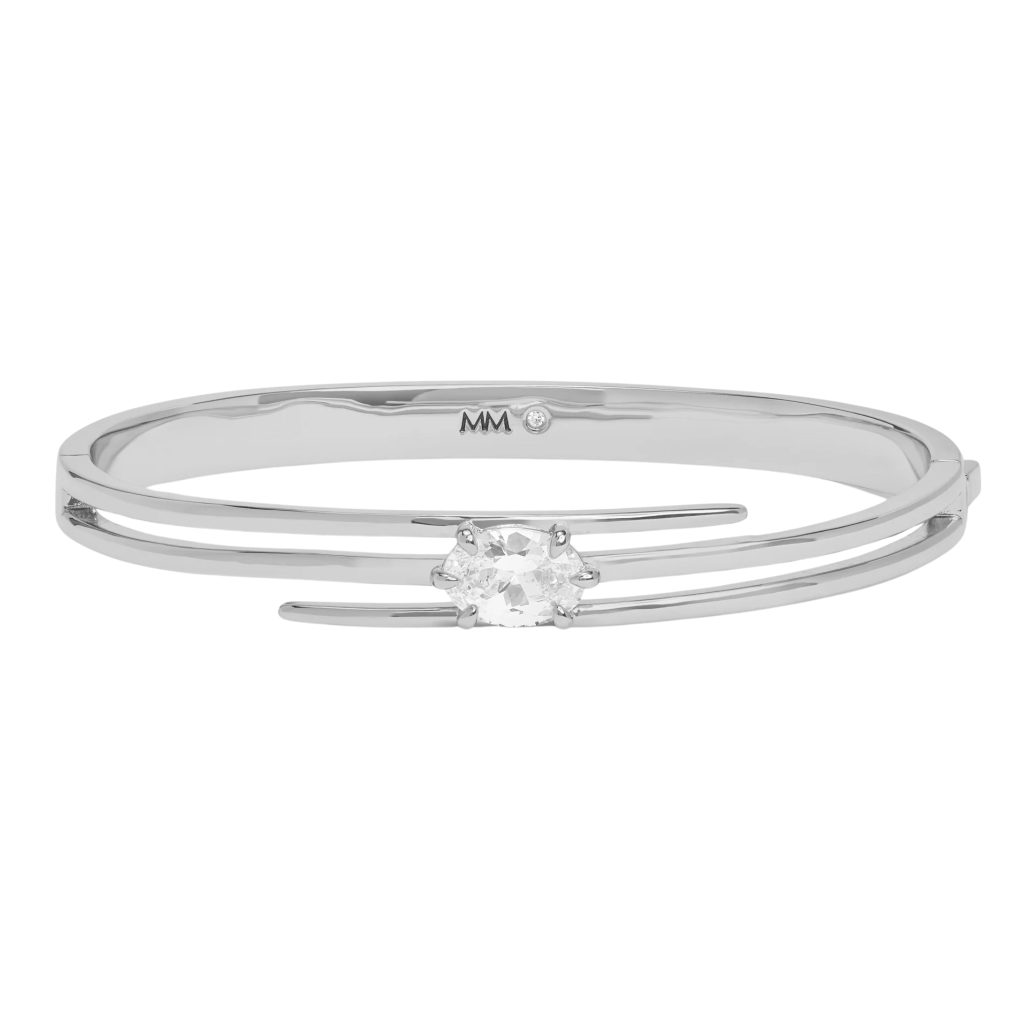 Melinda Maria She's On Point Lasso Cuff bracelet featuring a sleek metallic design with a distinctive lasso detail.