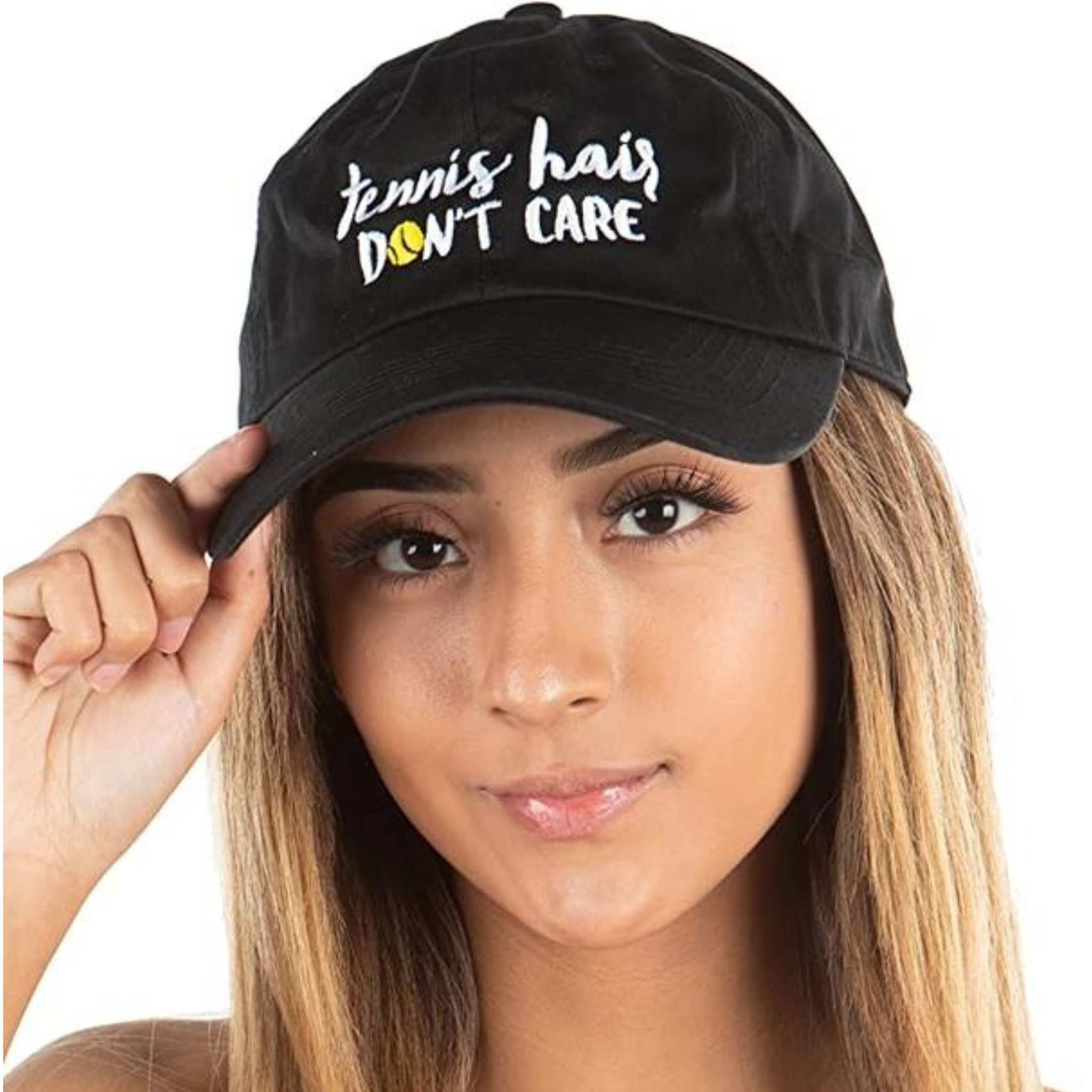 Tennis Unconstructed Cap - Tennis Hair Don't Care (Black)