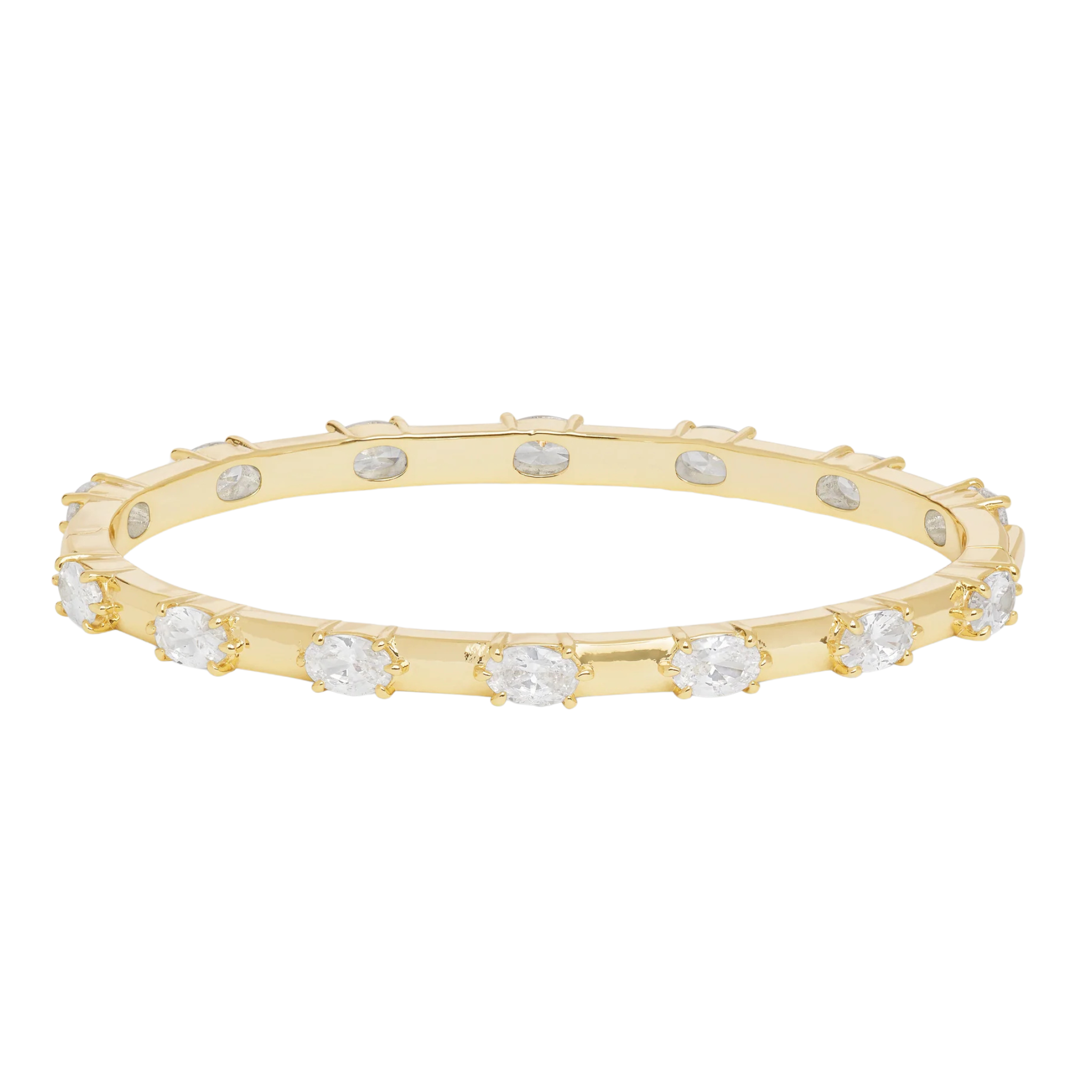 Melinda Maria She's On Point Station Cuff bracelet with sleek gold-tone design and minimalist station details.